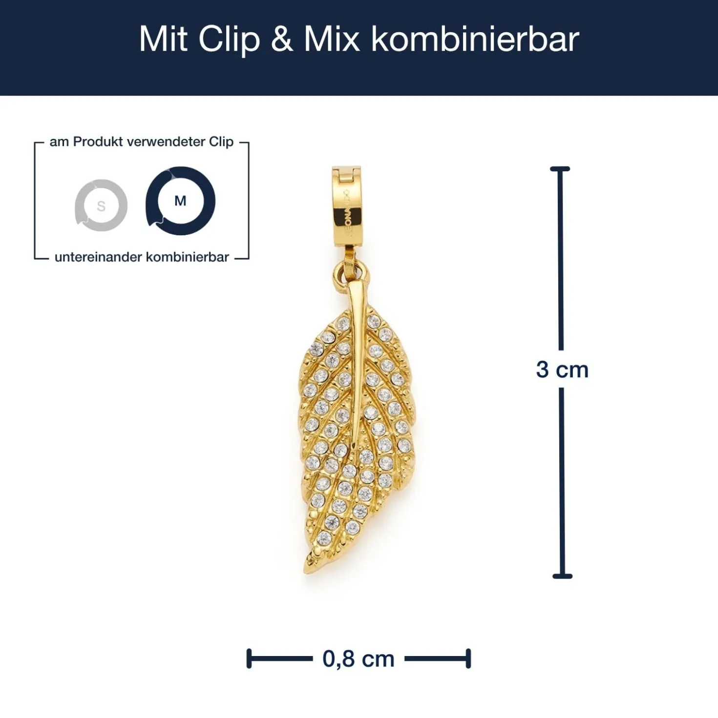 Anhänger FEDRA gold Clip & Mix