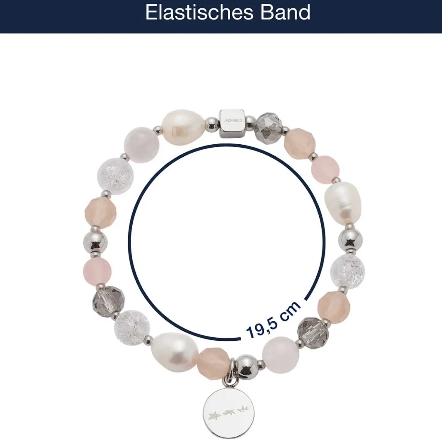 Armband HOPE silber/rose