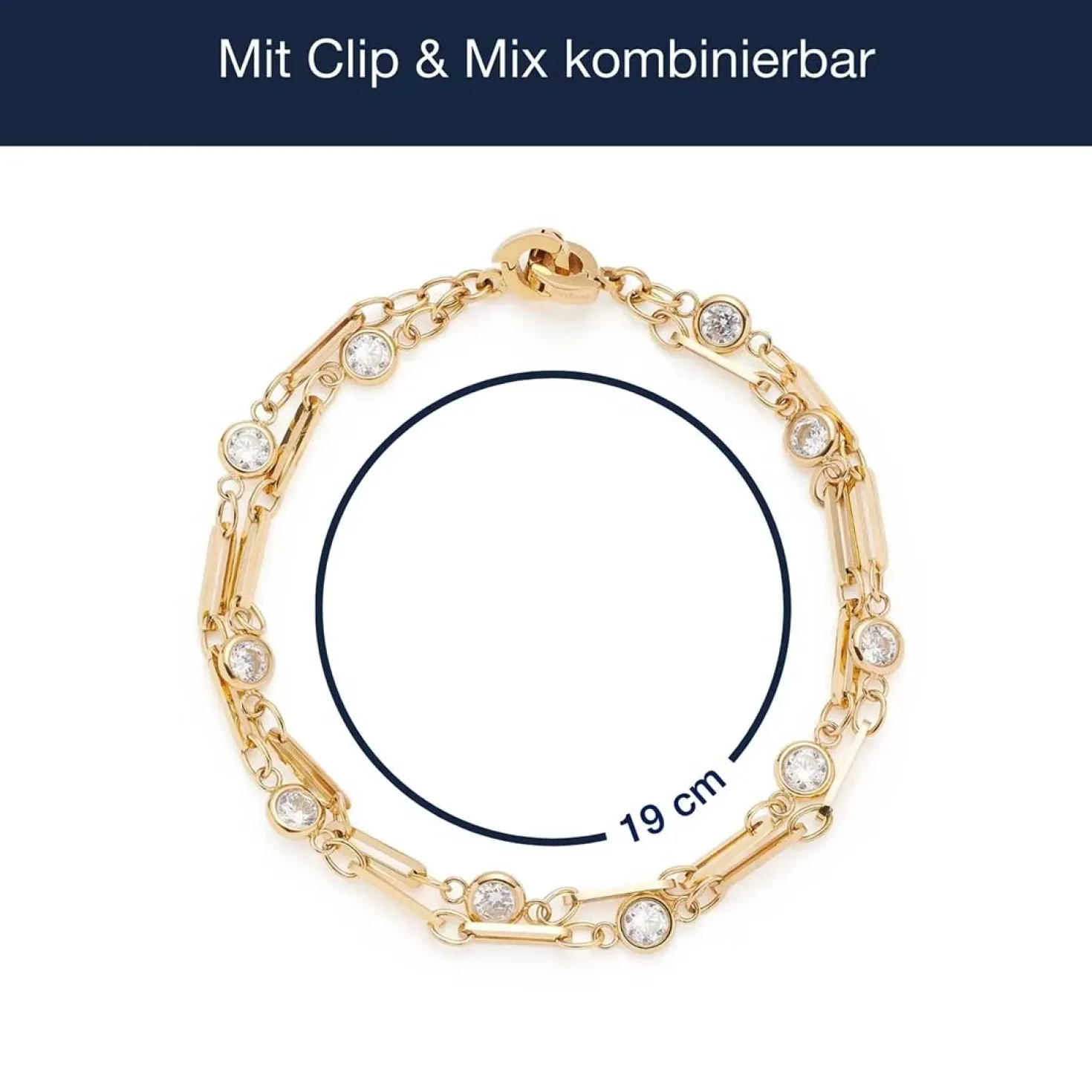 Armband REBECCA gold Clip & Mix