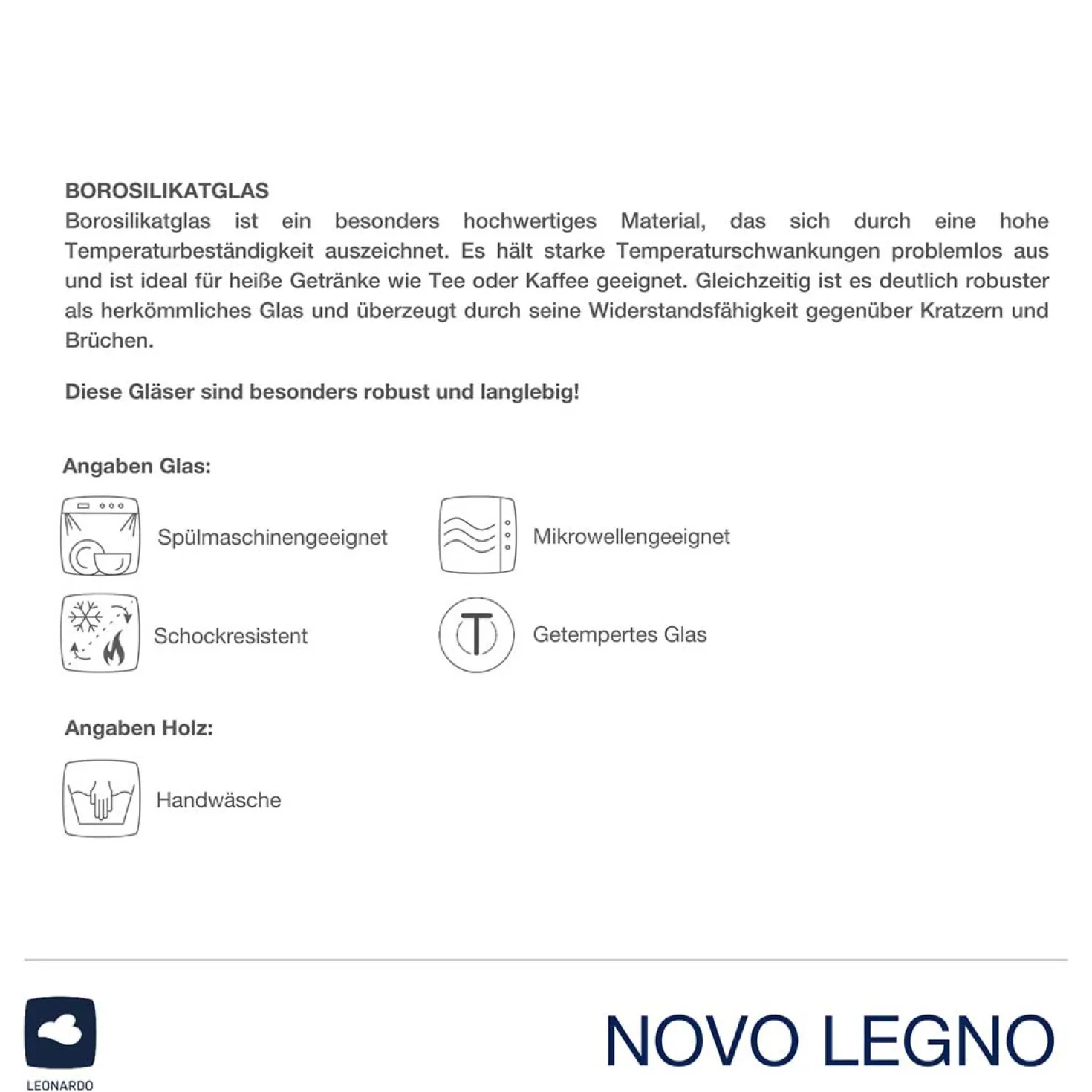 Becher NOVO LEGNO 320 ml 2er Set