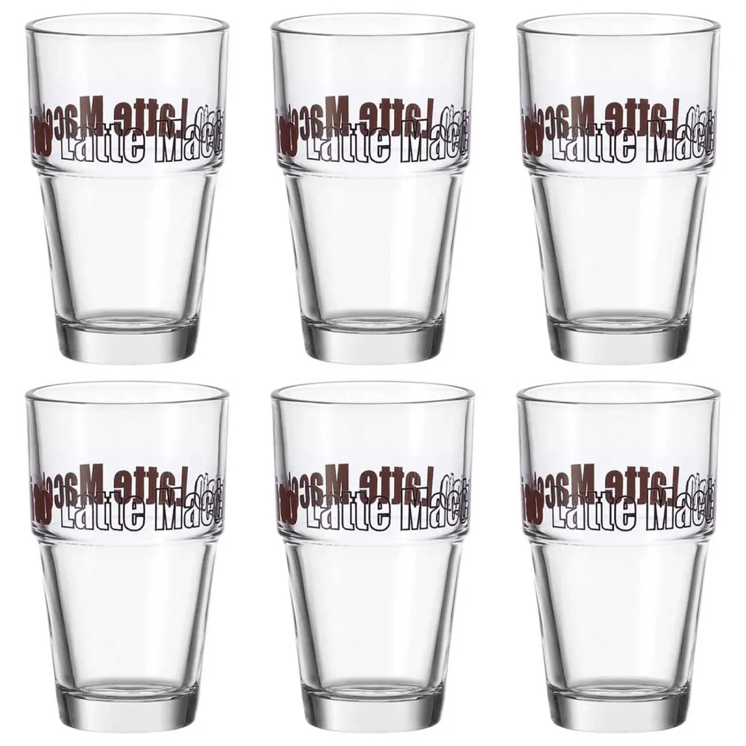 Becher SOLO 410ml braun Latte Macchiato 6er-Set
