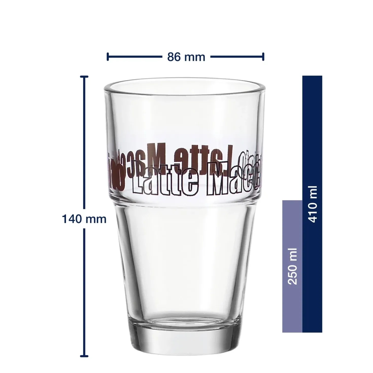 Becher SOLO 410ml braun Latte Macchiato 6er-Set