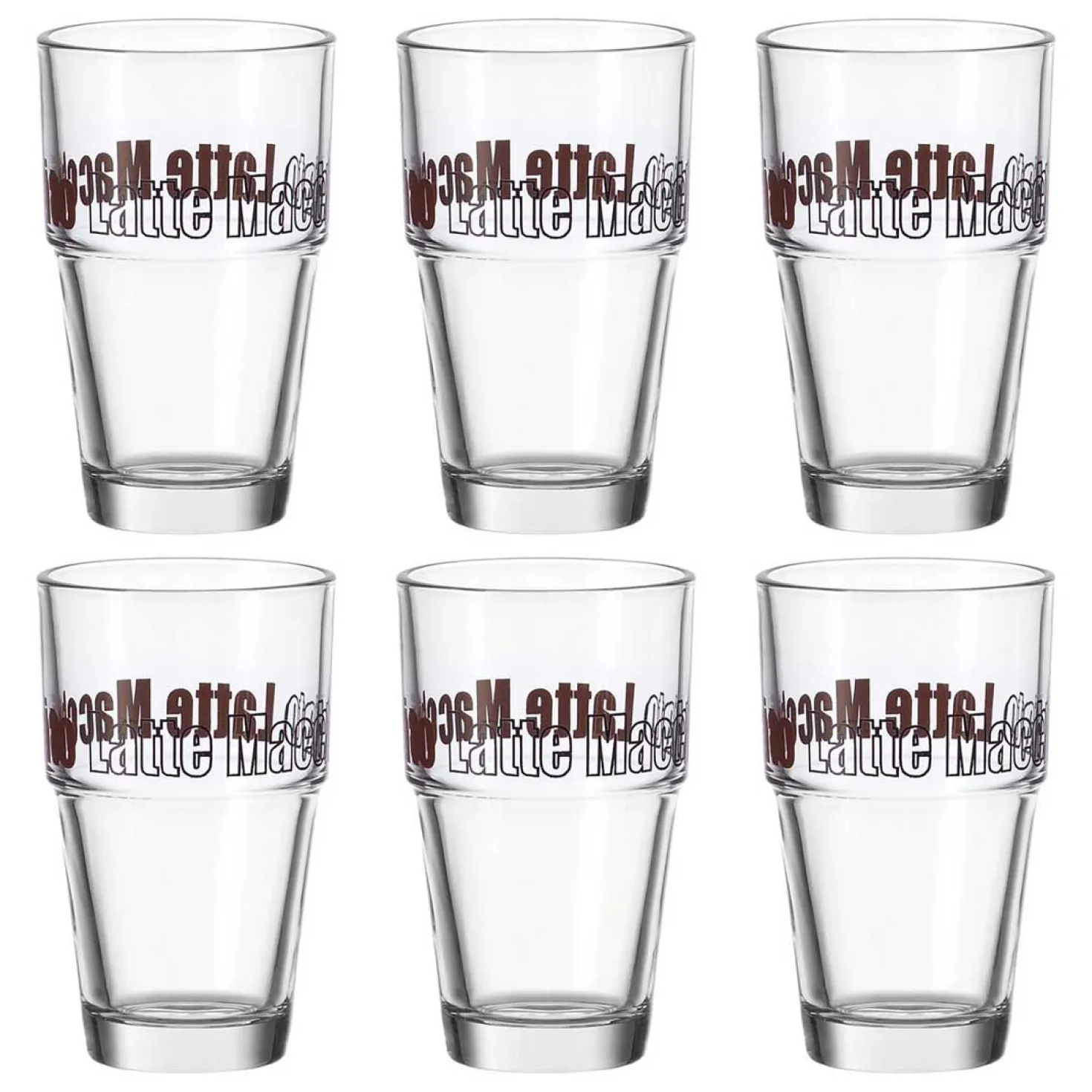 Becher SOLO 410ml braun Latte Macchiato 6er-Set