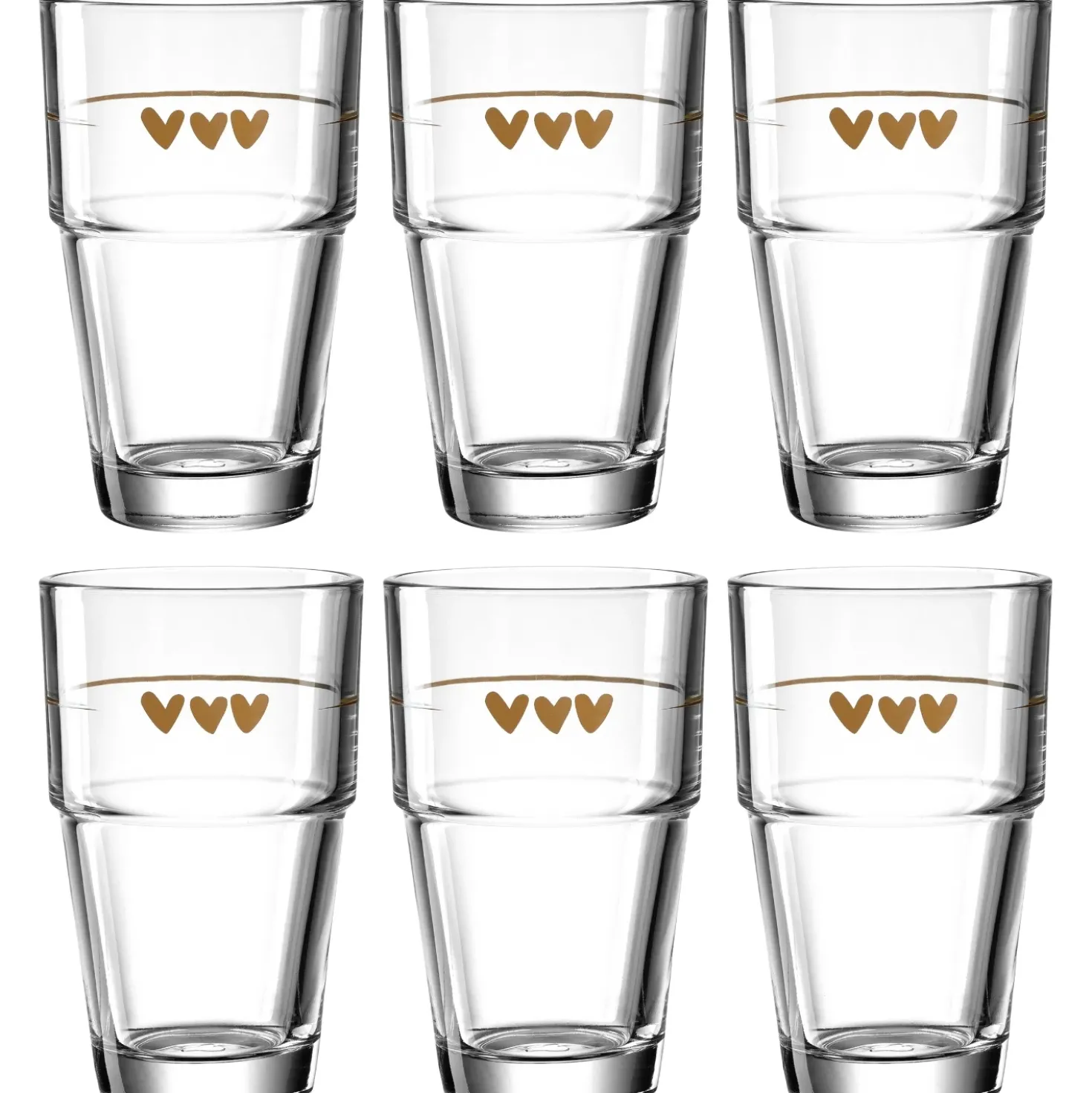 Becher SOLO 410 ml Herzen 6er-Set