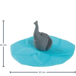 Deckel BAMBINI 9 cm türkis Elefant