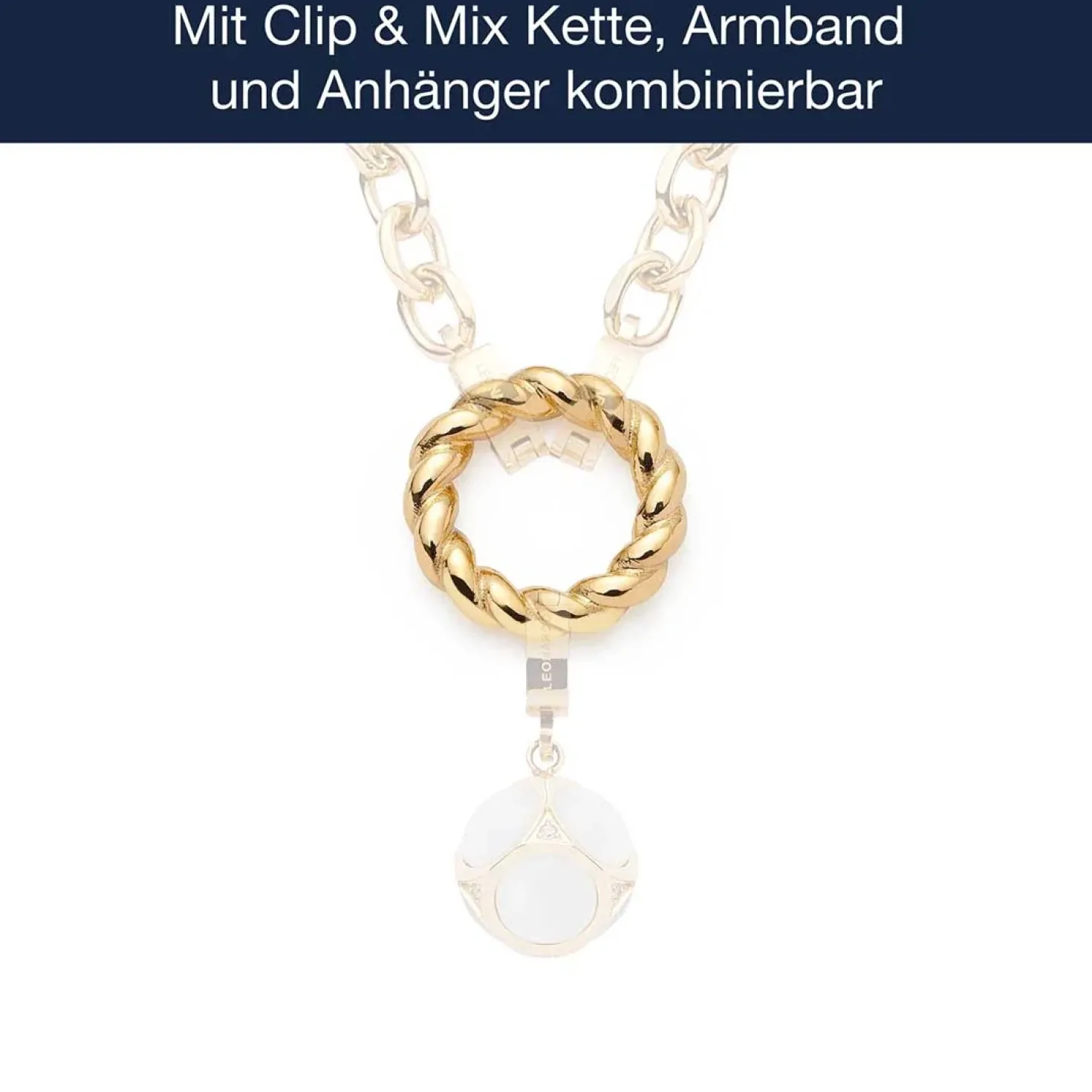 Edelstahlring LIESEL Clip & Mix gold