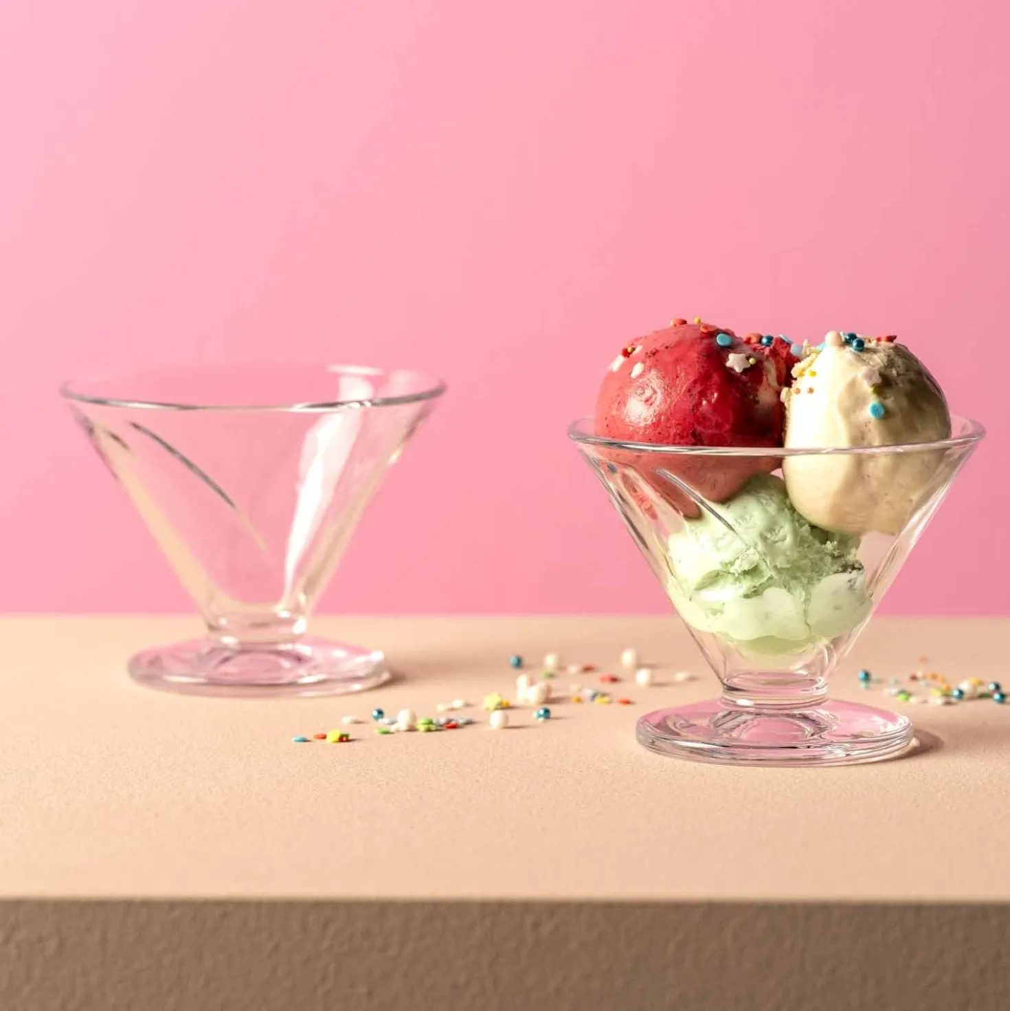 Eisschale aus Glas CONO 270 ml 4er-Set