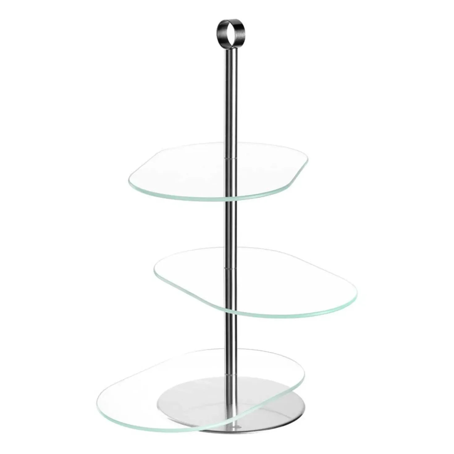 Etagere CENA silber asymetrisch 3-teilig