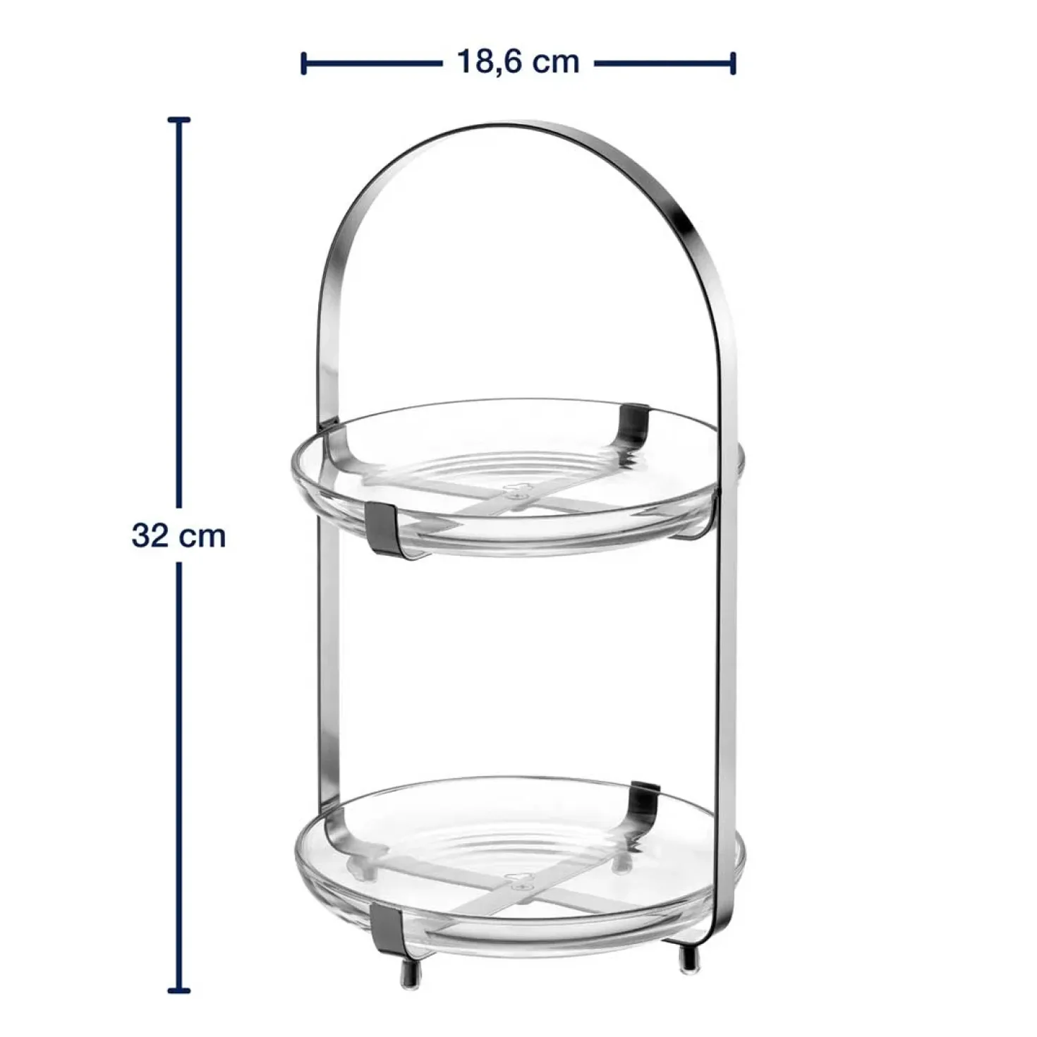 Etagere CUCINA silber 2-teilig