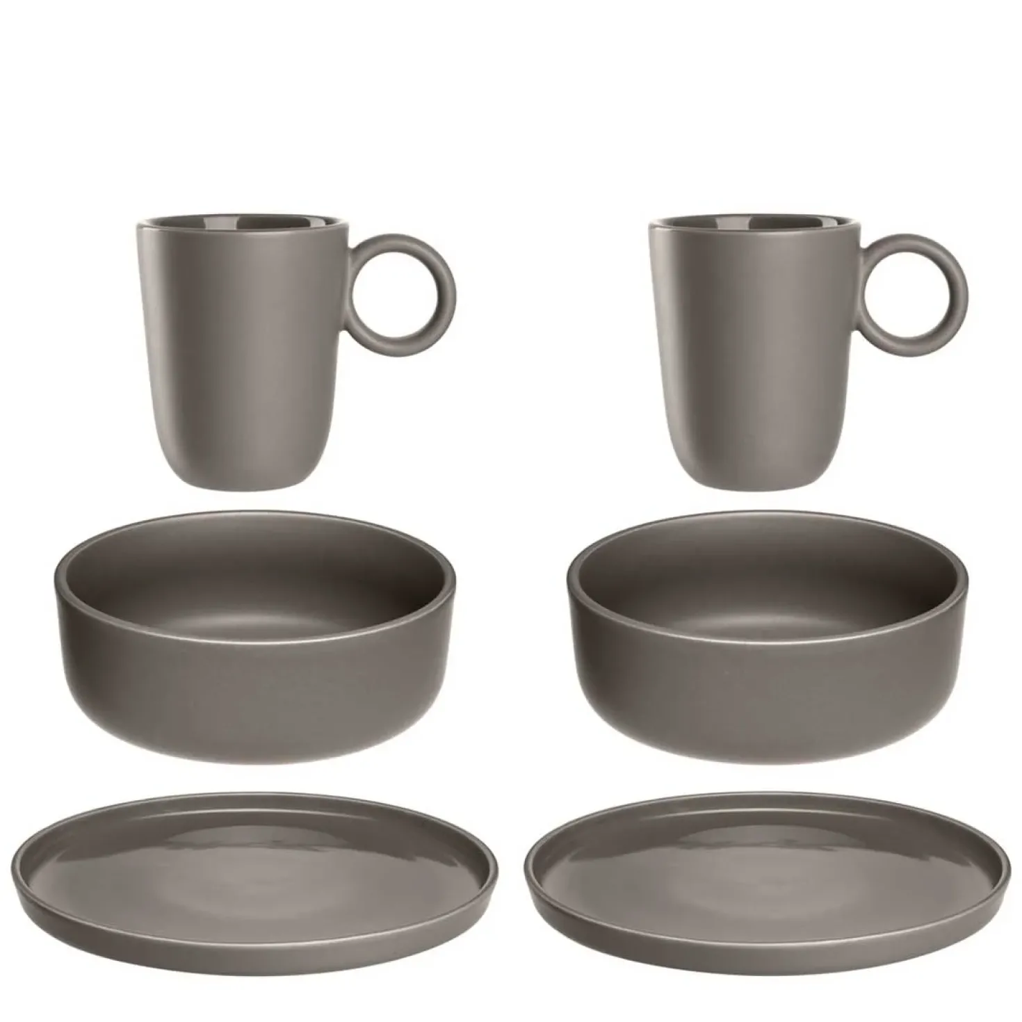 Geschirrset ROMA taupe 6-teilig