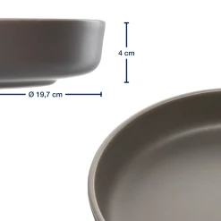 Geschirrset ROMA taupe 12-teilig
