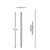 Glastrinkhalme SANO 18 cm 6er-Set + Reinigungsbürste