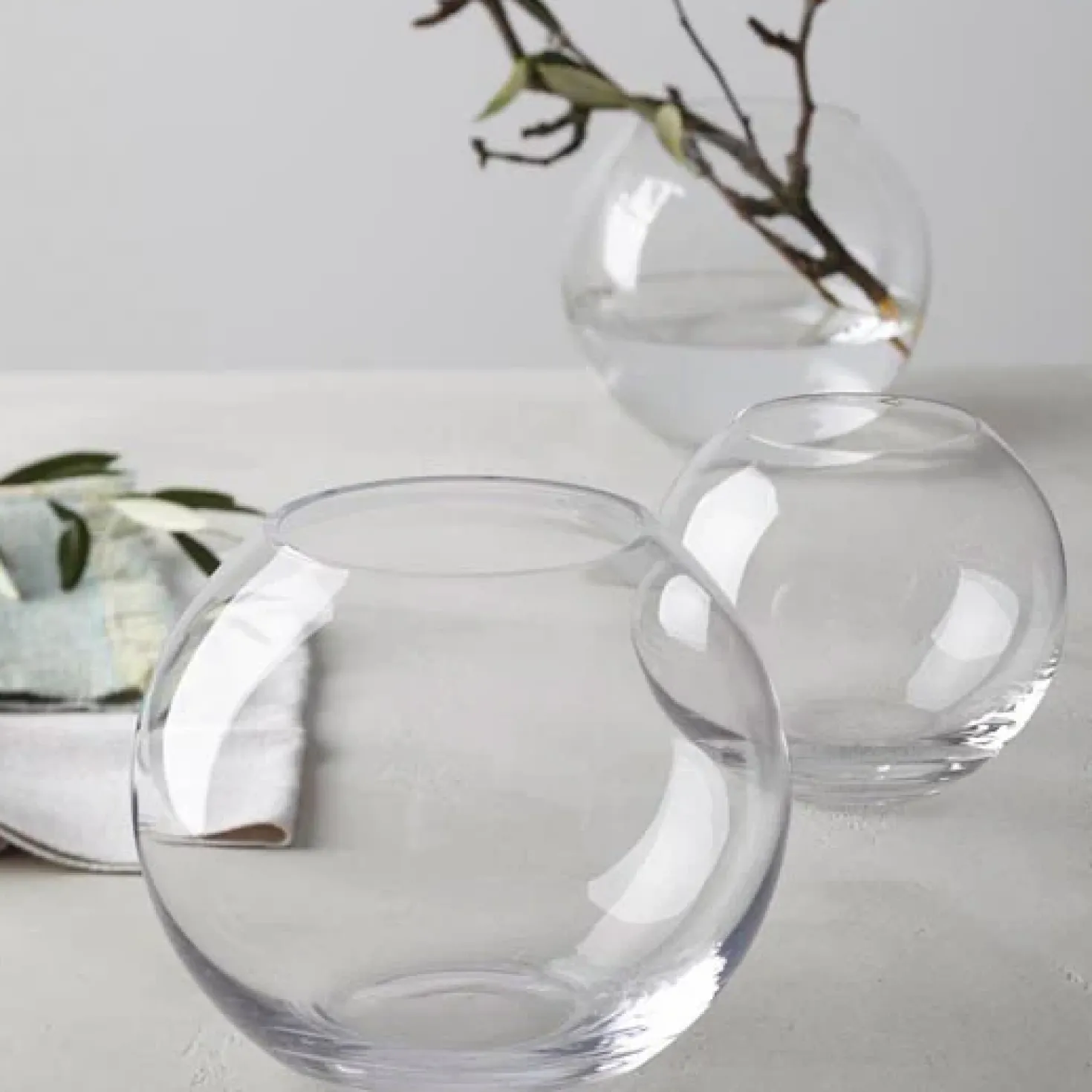 Glasvase BOCCIA 20 cm in Kugelform