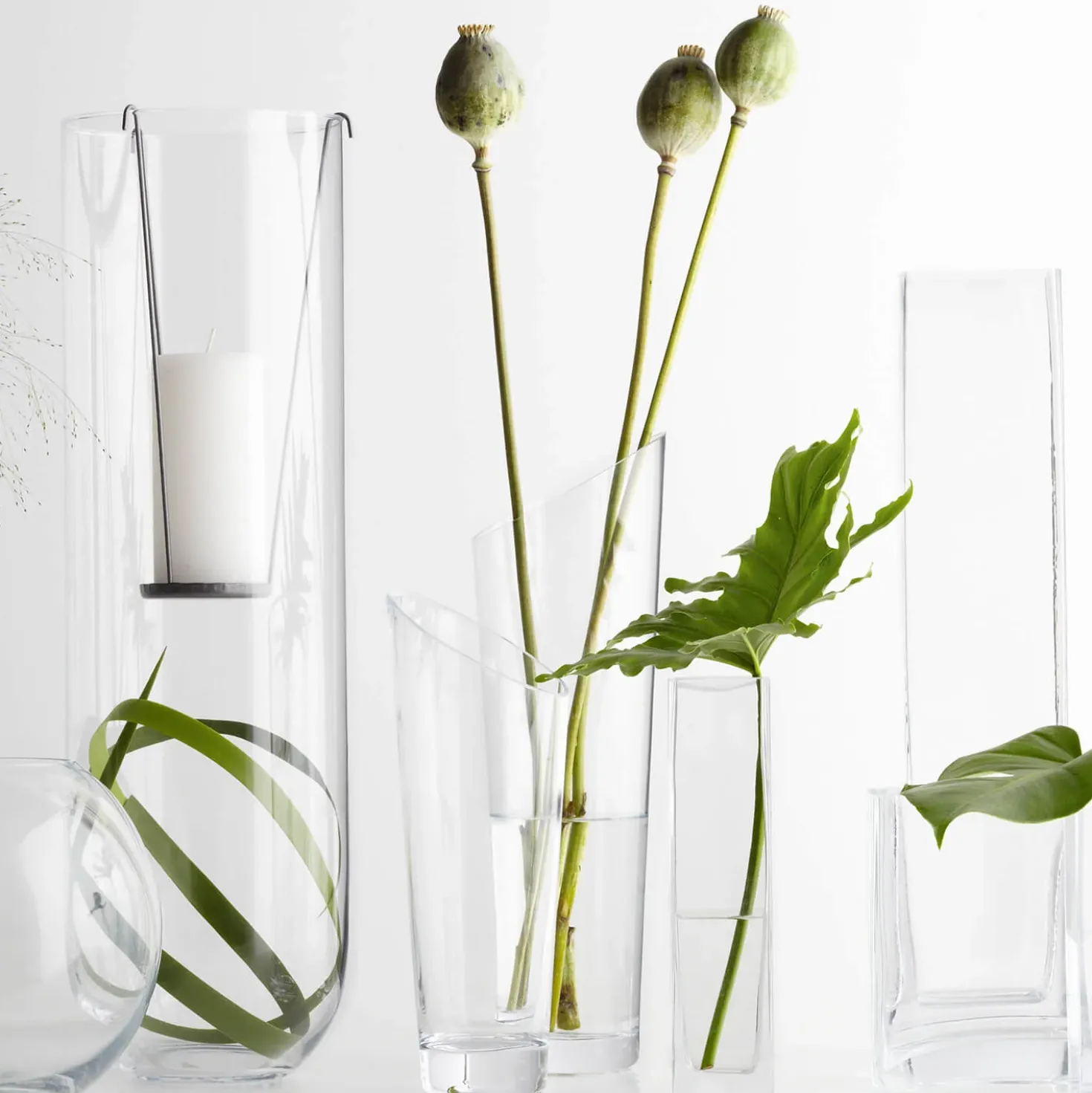 Glasvase DYNAMIC 30 cm handgefertigt