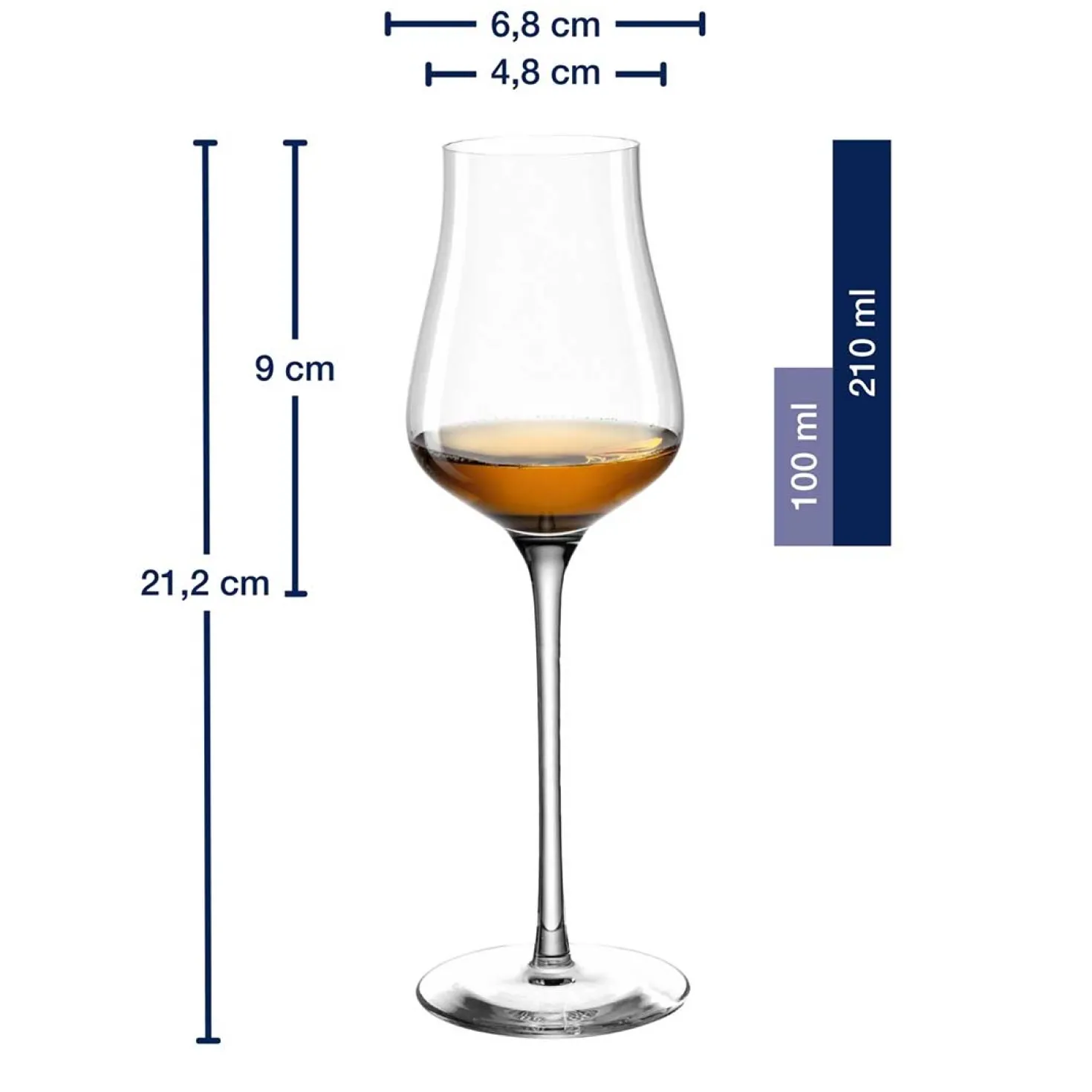 Grappaglas BRUNELLI 210 ml 6er-Set
