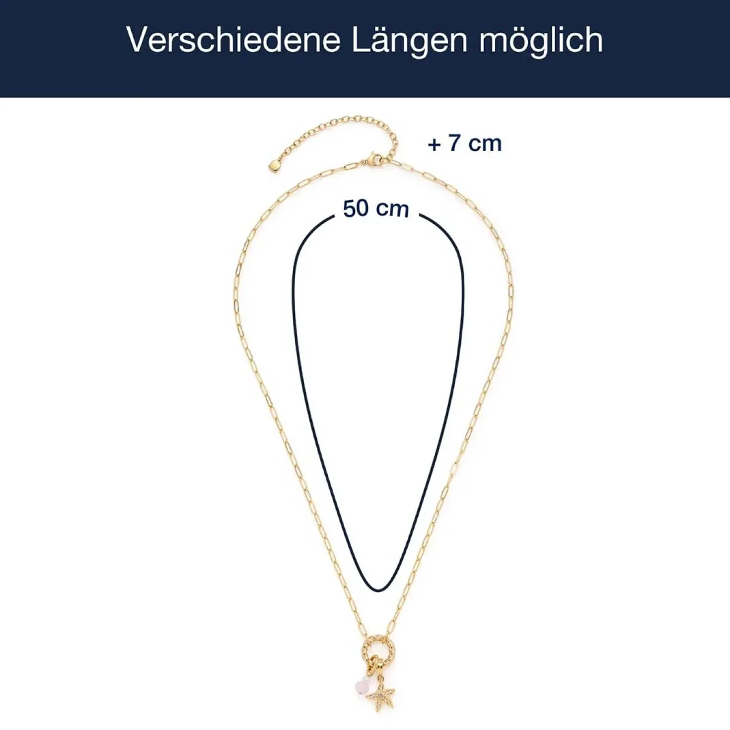 Halskette FRANZI 50 cm gold Sommer Special
