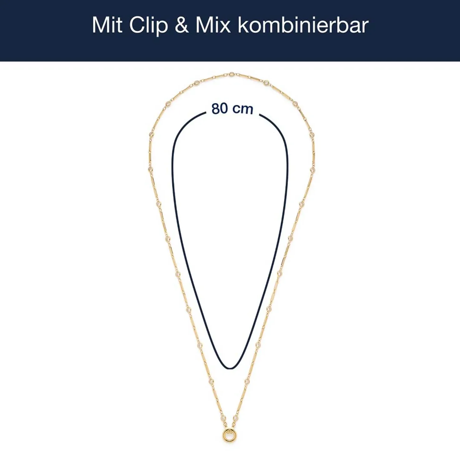 Halskette REBECCA 80 cm gold Clip & Mix