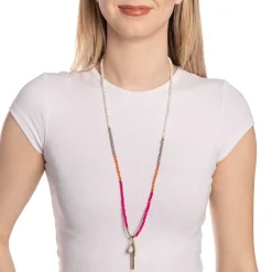 Halskette SOLERA 80 cm gold pink