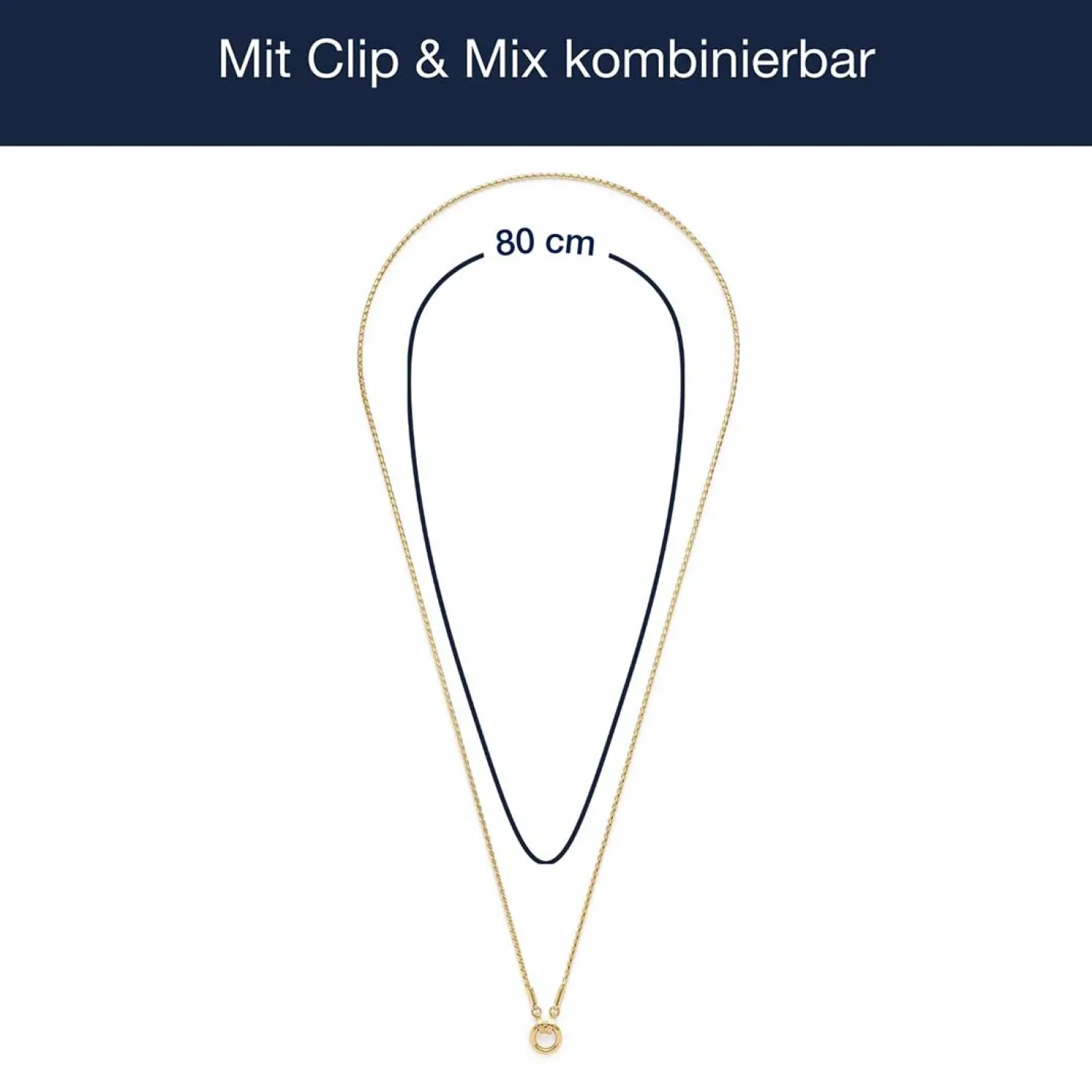 Halskette SONJA 80 cm gold Clip & Mix