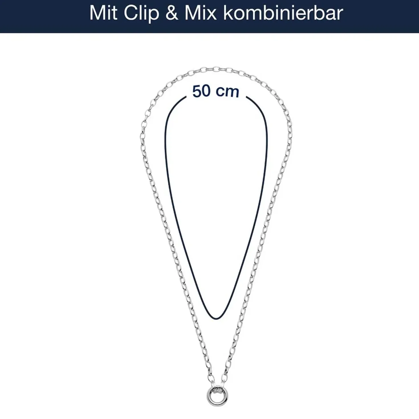 Halskette TOMKE Clip & Mix 50 cm