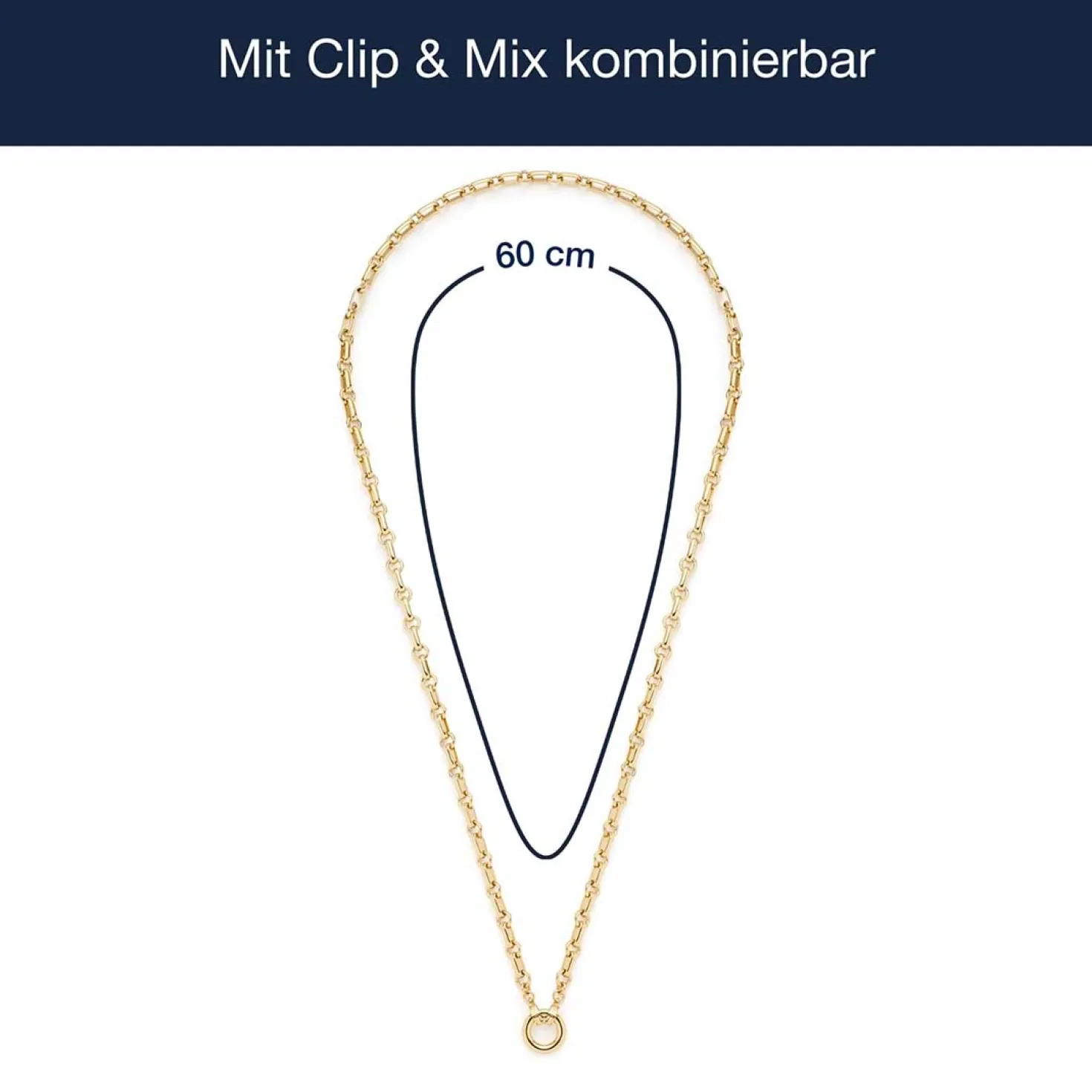 Halskette YVETTE 60 cm gold Clip & Mix