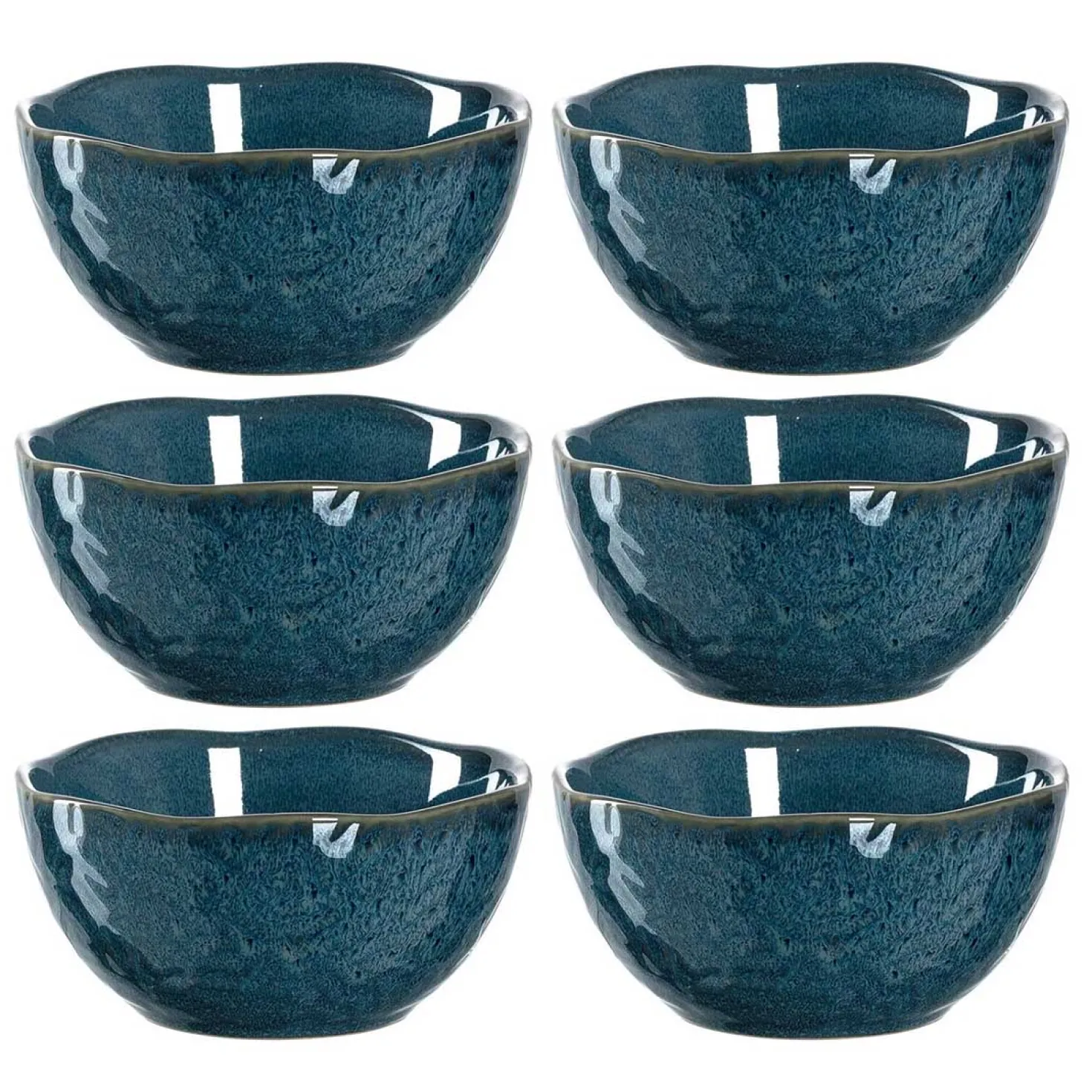 Keramikschale MATERA 12 cm blau 6er-Set
