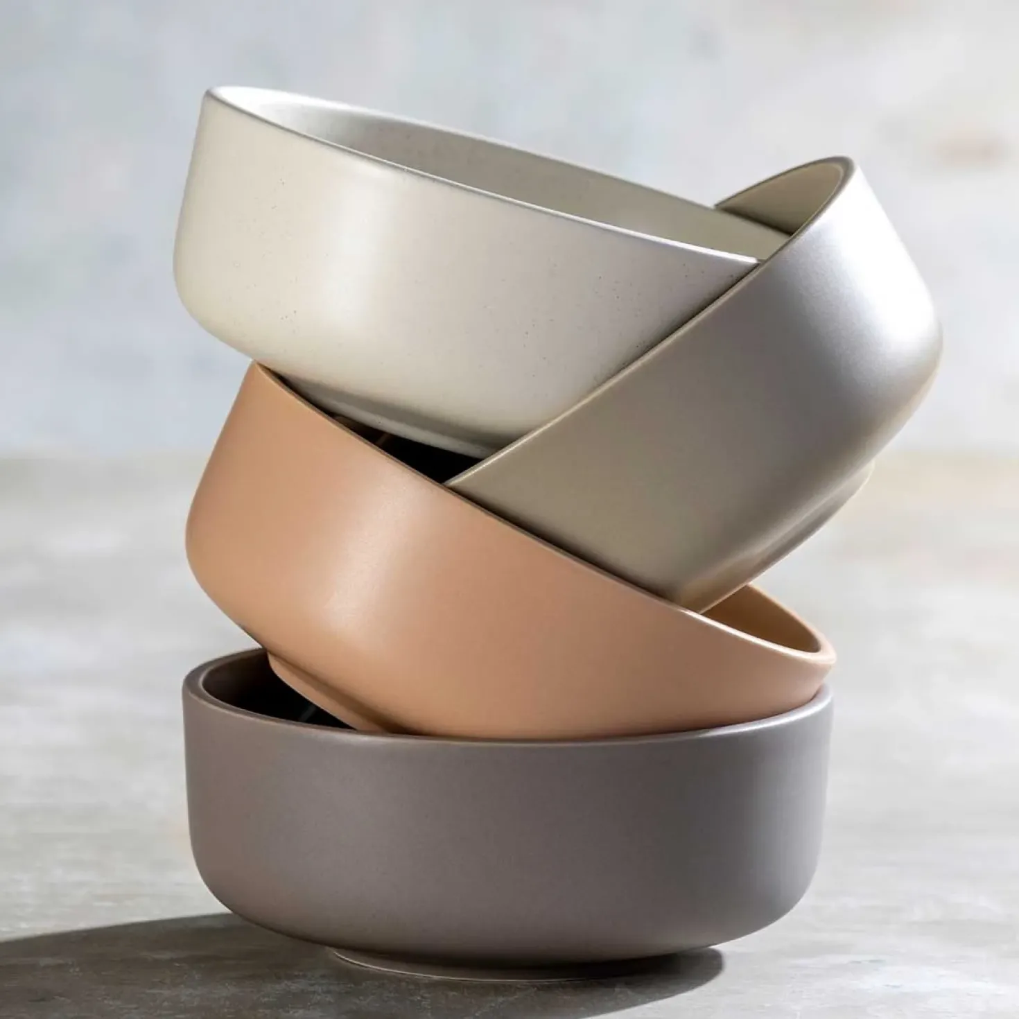Keramikschale ROMA 16 cm apricot 6er-Set