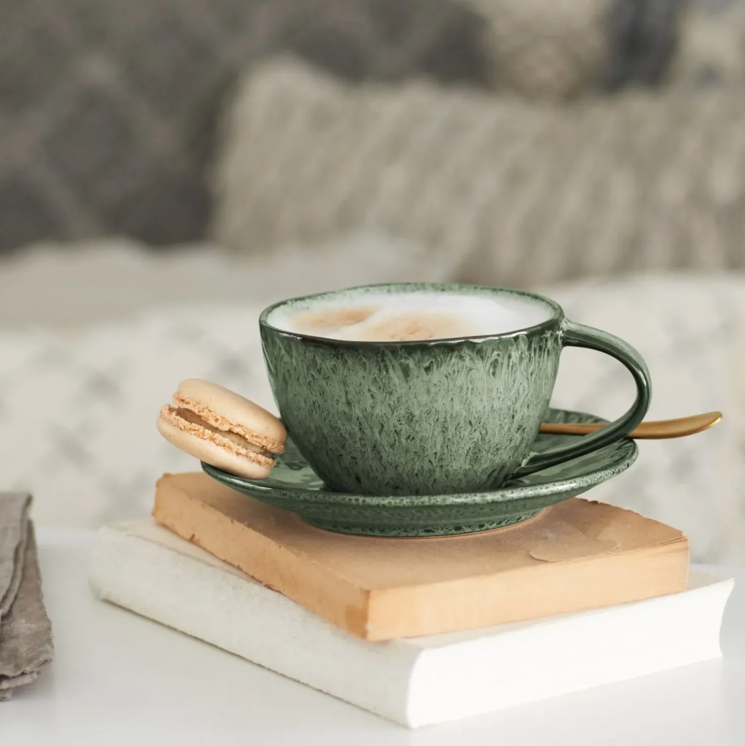 Keramiktasse MATERA 290 ml grün 4er-Set