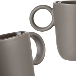 Keramiktasse ROMA 400 ml taupe 6er-Set
