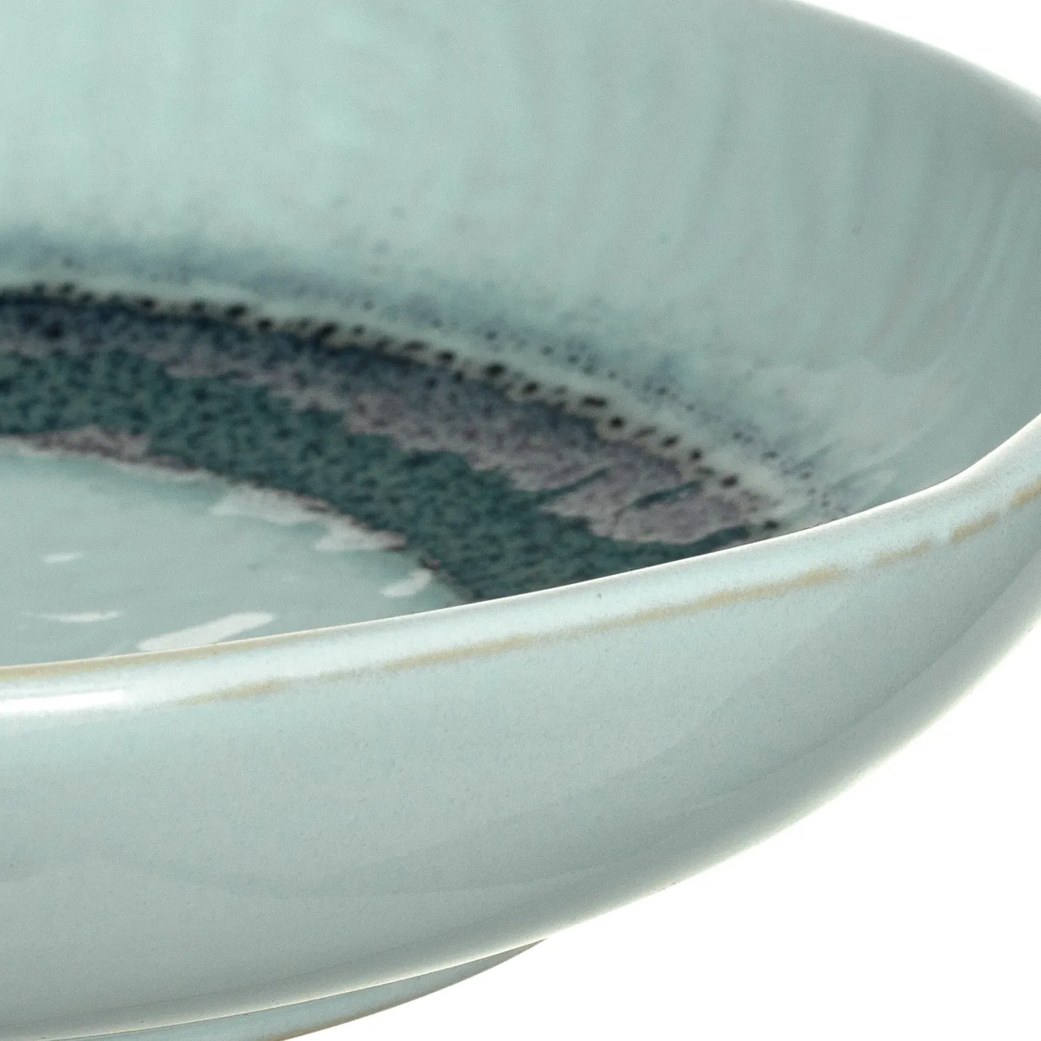 Keramikteller MATERA 21 cm blau tief 6er-Set
