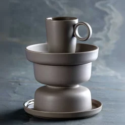 Keramikteller ROMA 22 cm taupe 6er-Set