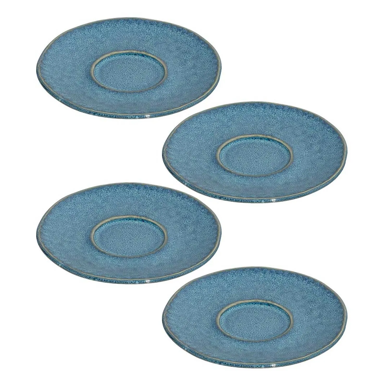 Keramikuntertasse MATERA 11 cm blau 4er-Set