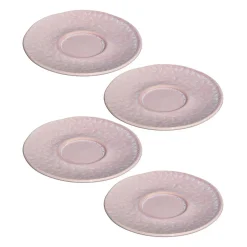 Keramikuntertasse MATERA 11 cm rosé 4er-Set