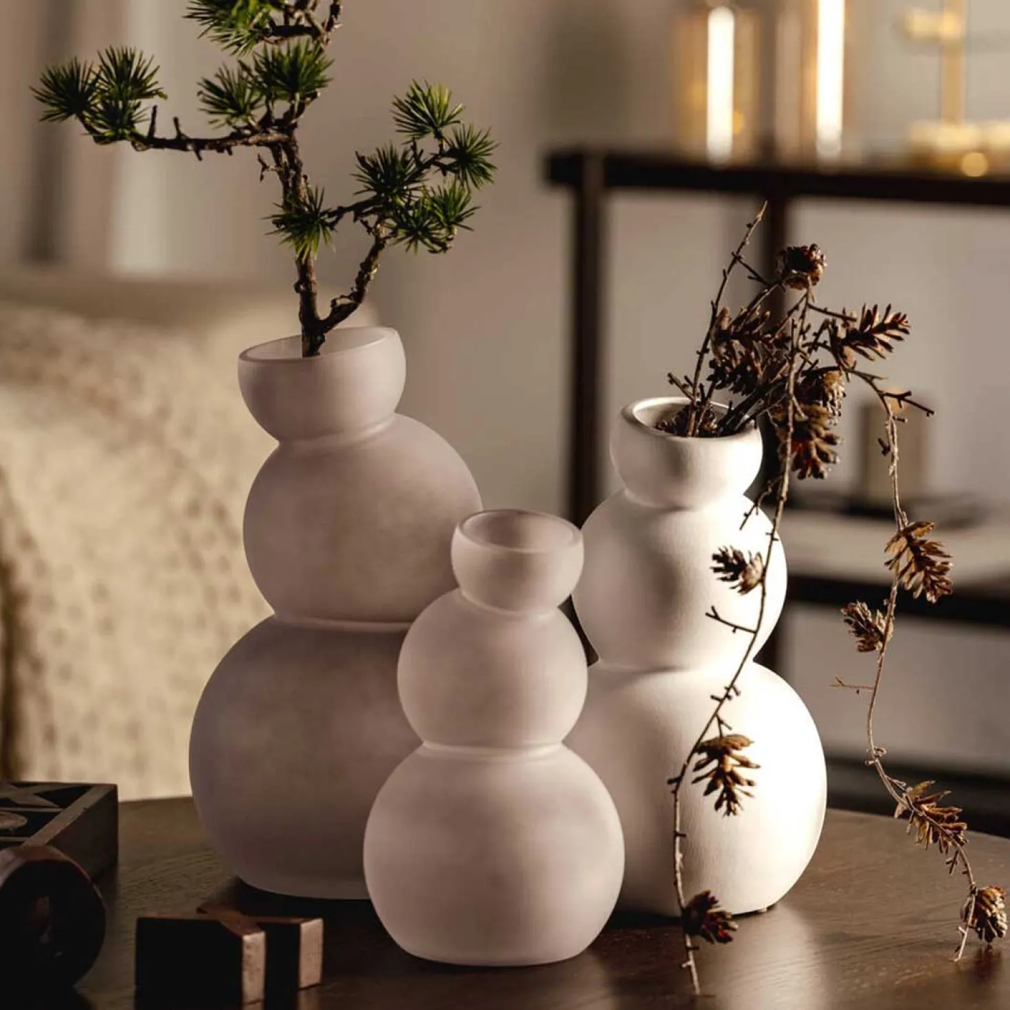 Keramikvase SILENZIO 26 cm weiß