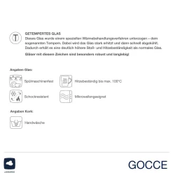 Korkuntersetzer GOCCE 6 cm 4er-Set