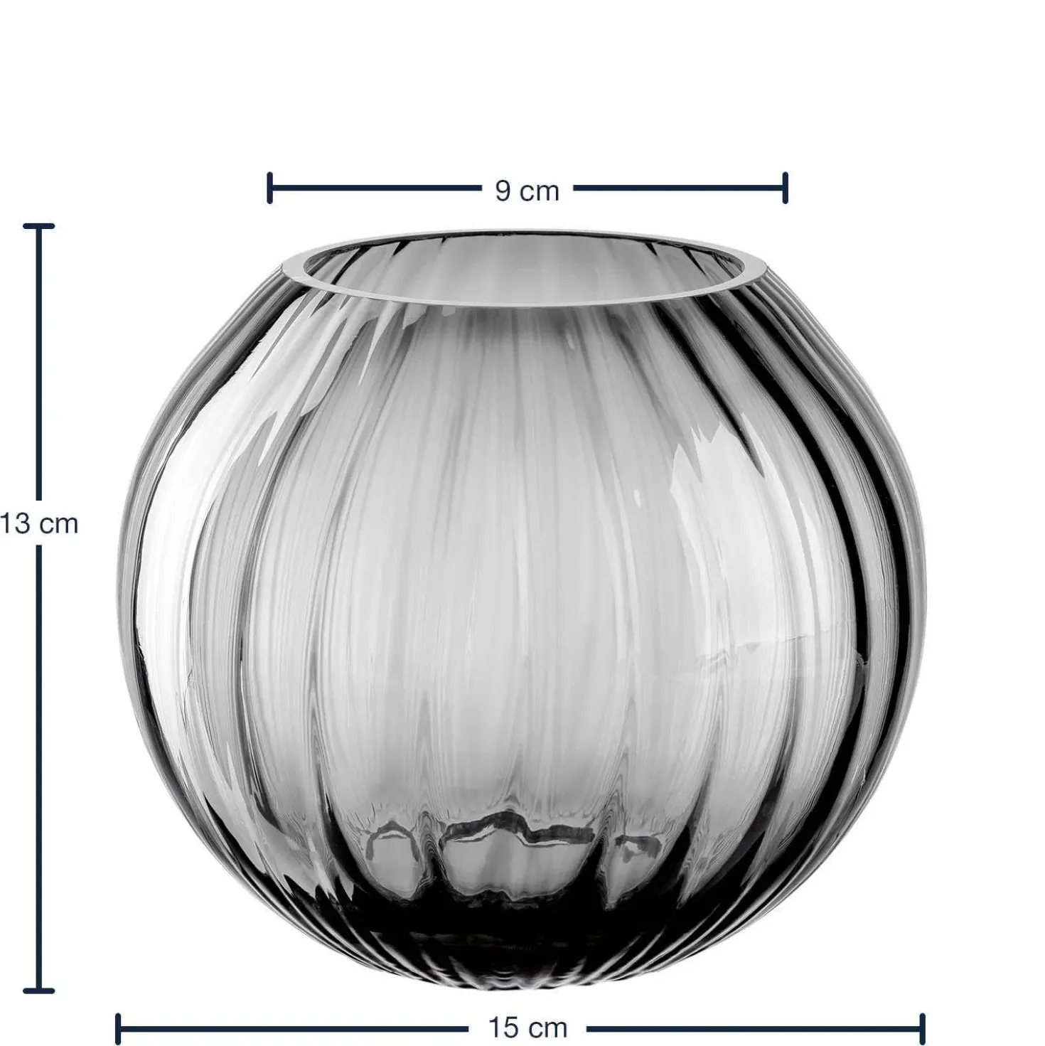 Kugelvase POESIA 13 cm grau