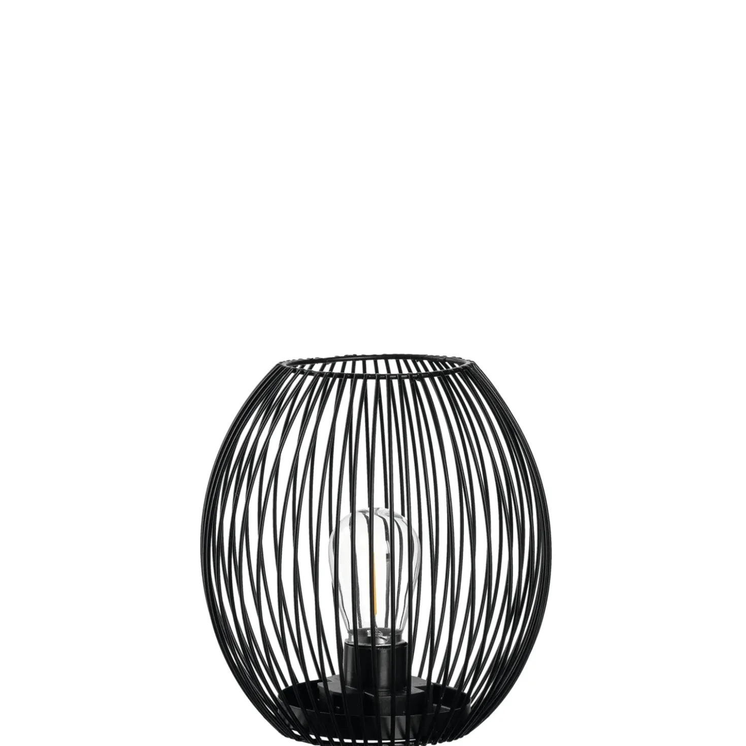 Laterne mit LED CASOLARE 18 cm schwarz