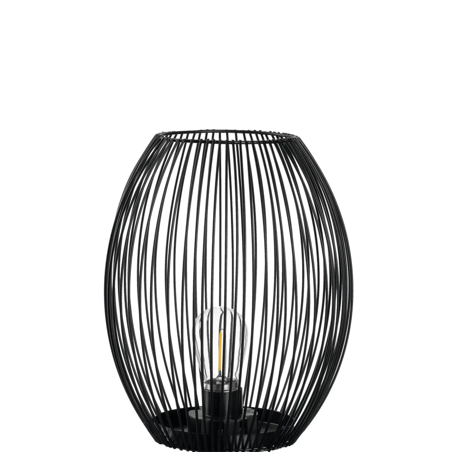 Laterne mit LED CASOLARE 24 cm schwarz