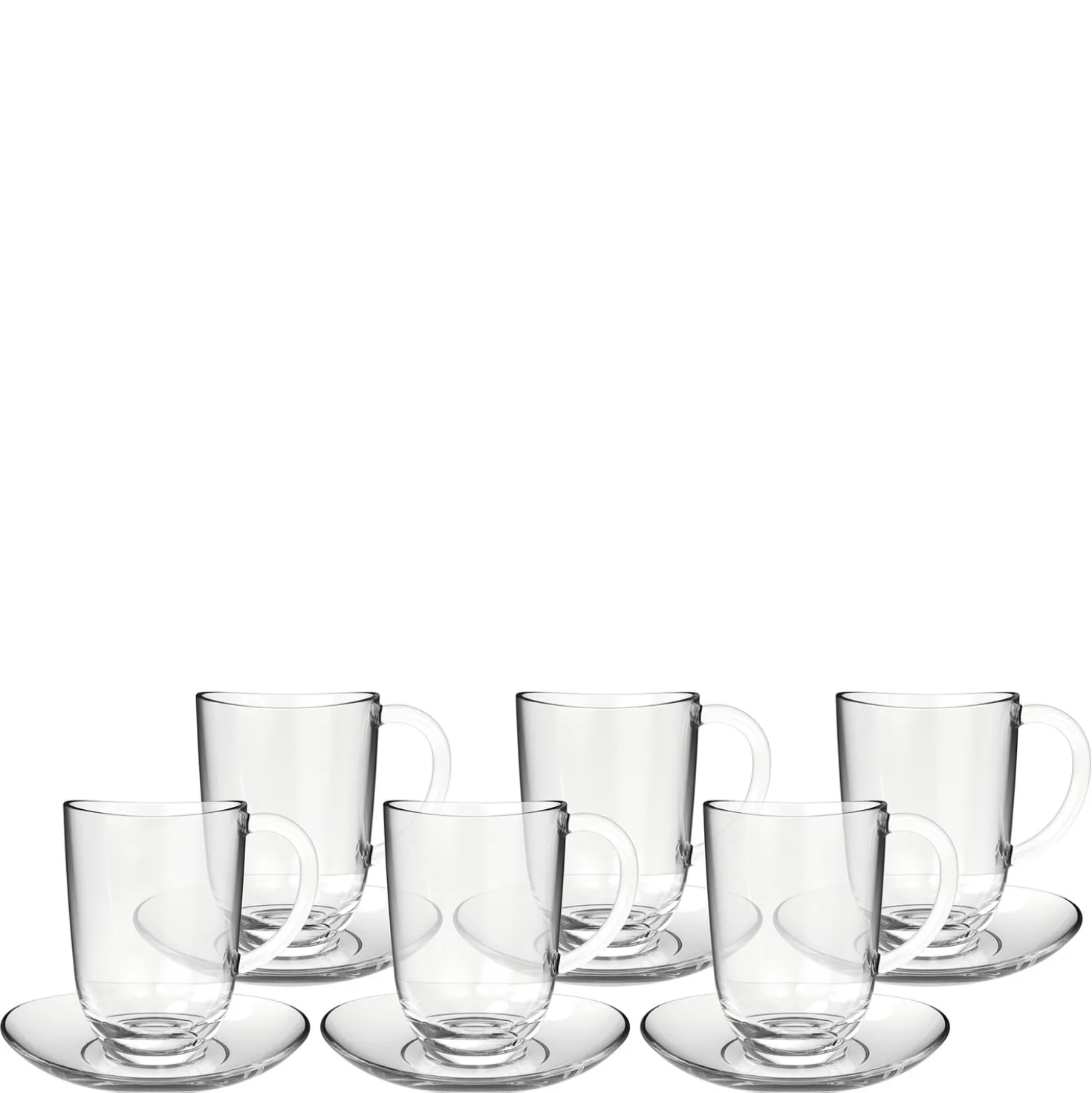 6 Latte Macchiatotassen NAPOLI 380 ml mit Untertassen