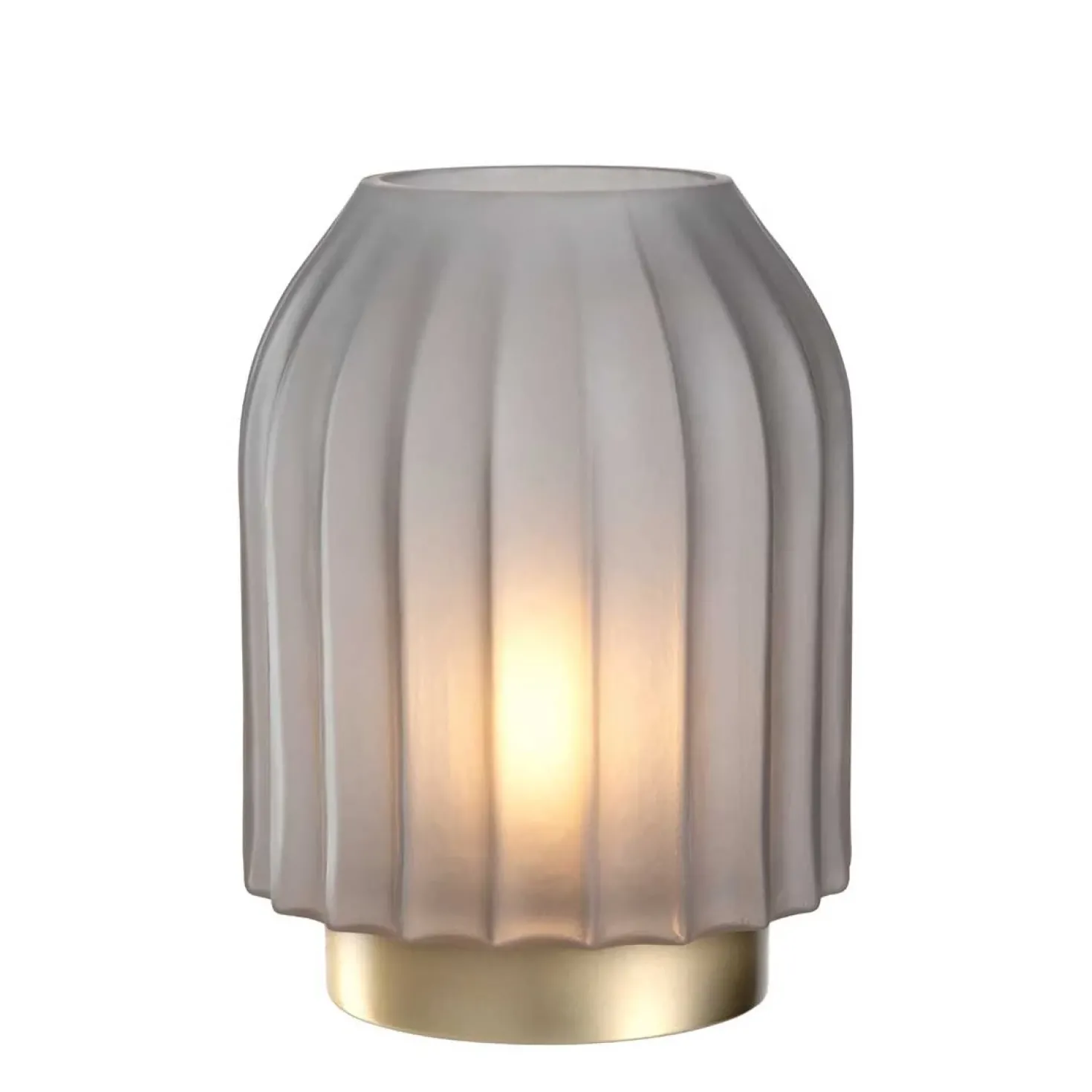 LED Lampe SILENZIO 22 cm grau satiniert