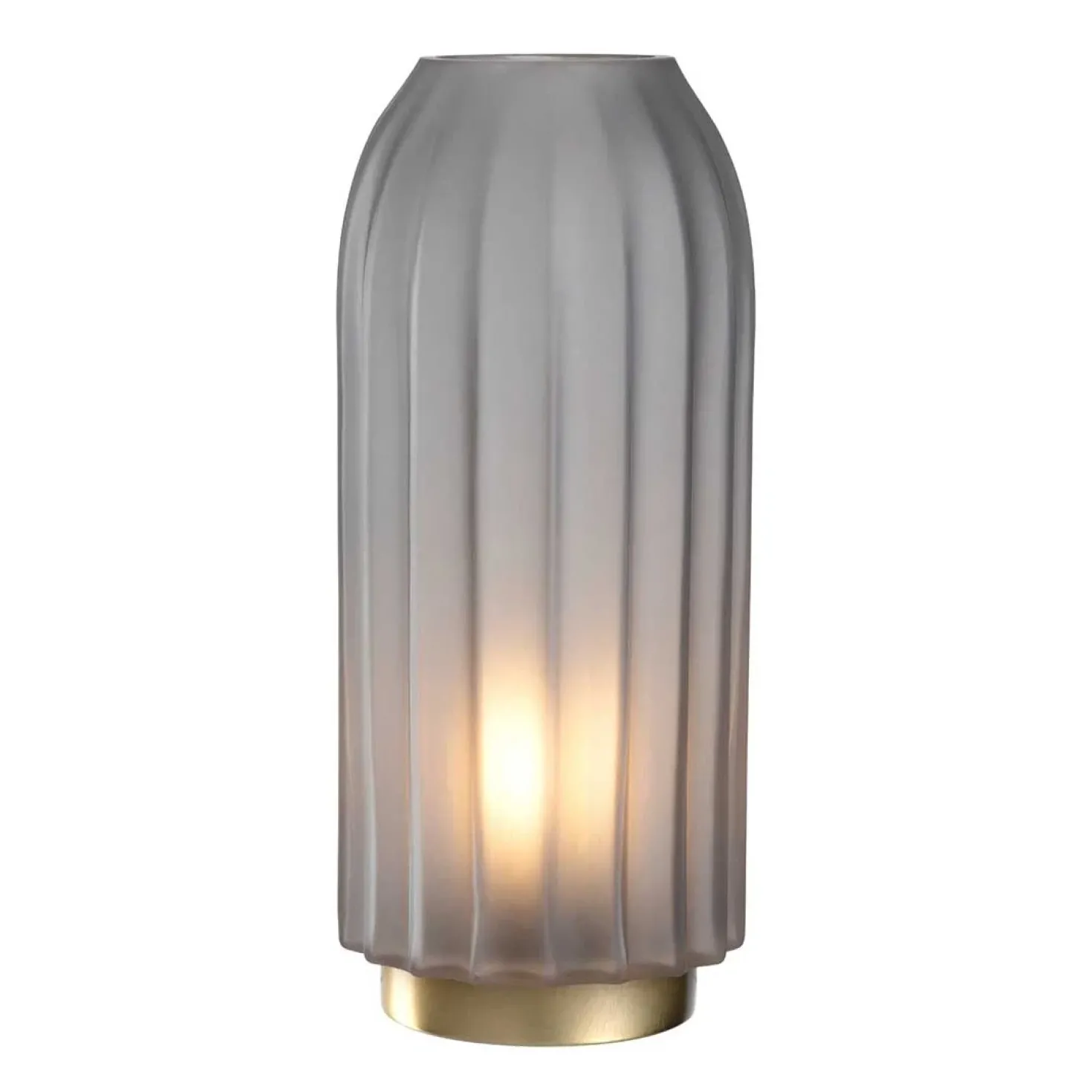 LED Lampe SILENZIO 28 cm grau satiniert