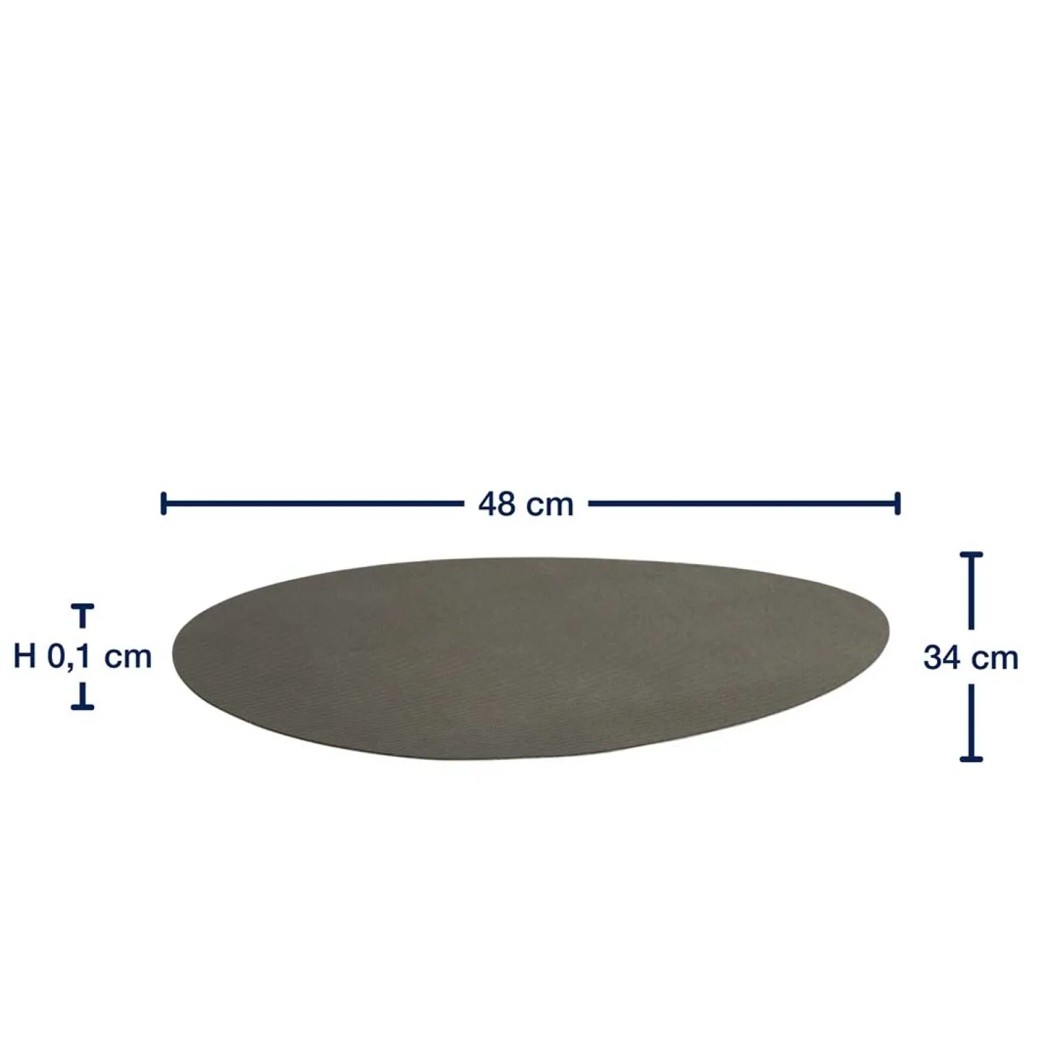 Platzset GOCCE 34 x 48 cm grau