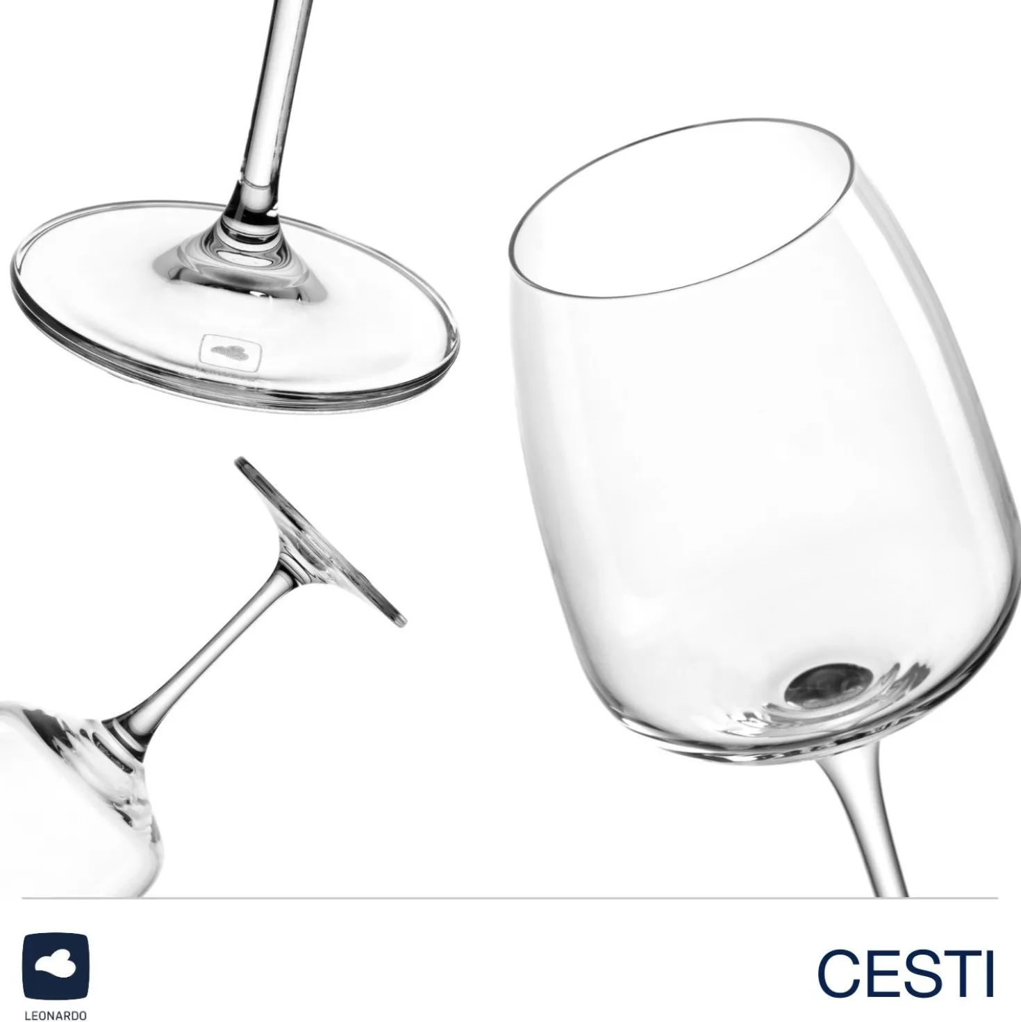 Rieslingglas CESTI 280 ml 6er-Set + Poliertuch