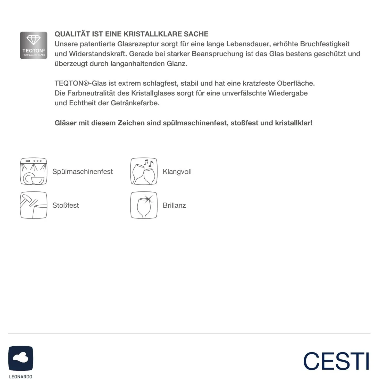 Rotweinglas CESTI 500 ml 6er-Set + Poliertuch