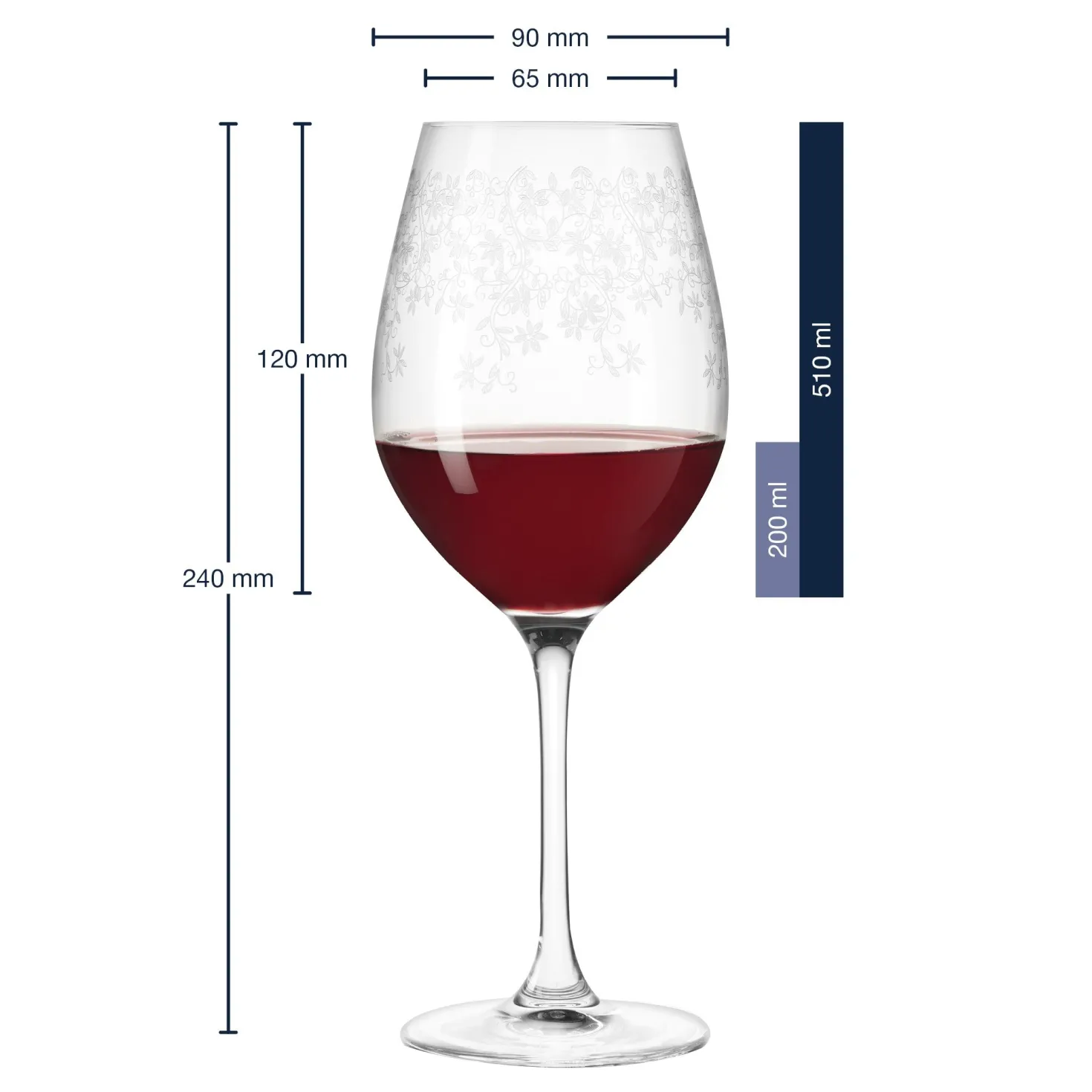 Rotweinglas CHATEAU 510 ml 6er-Set