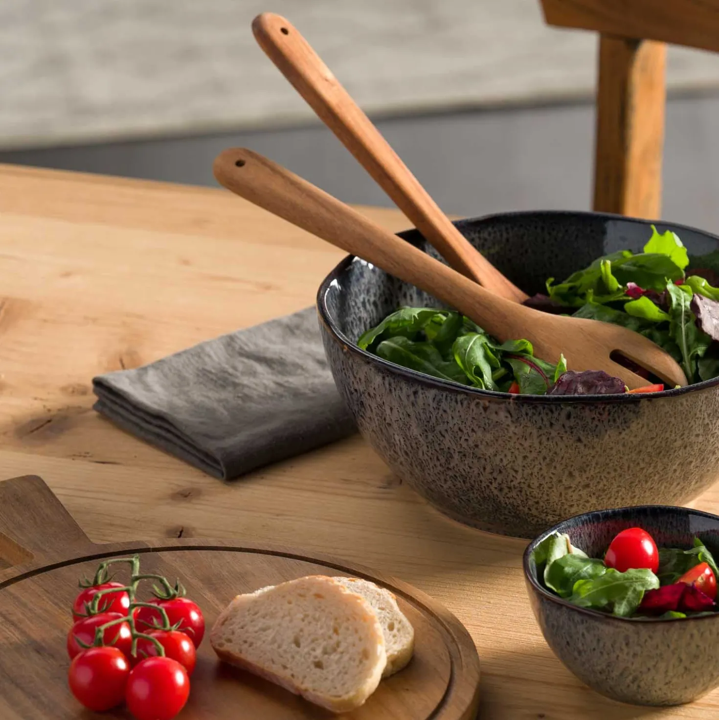 Salatbesteck MATERA Akazienholz 30 cm braun