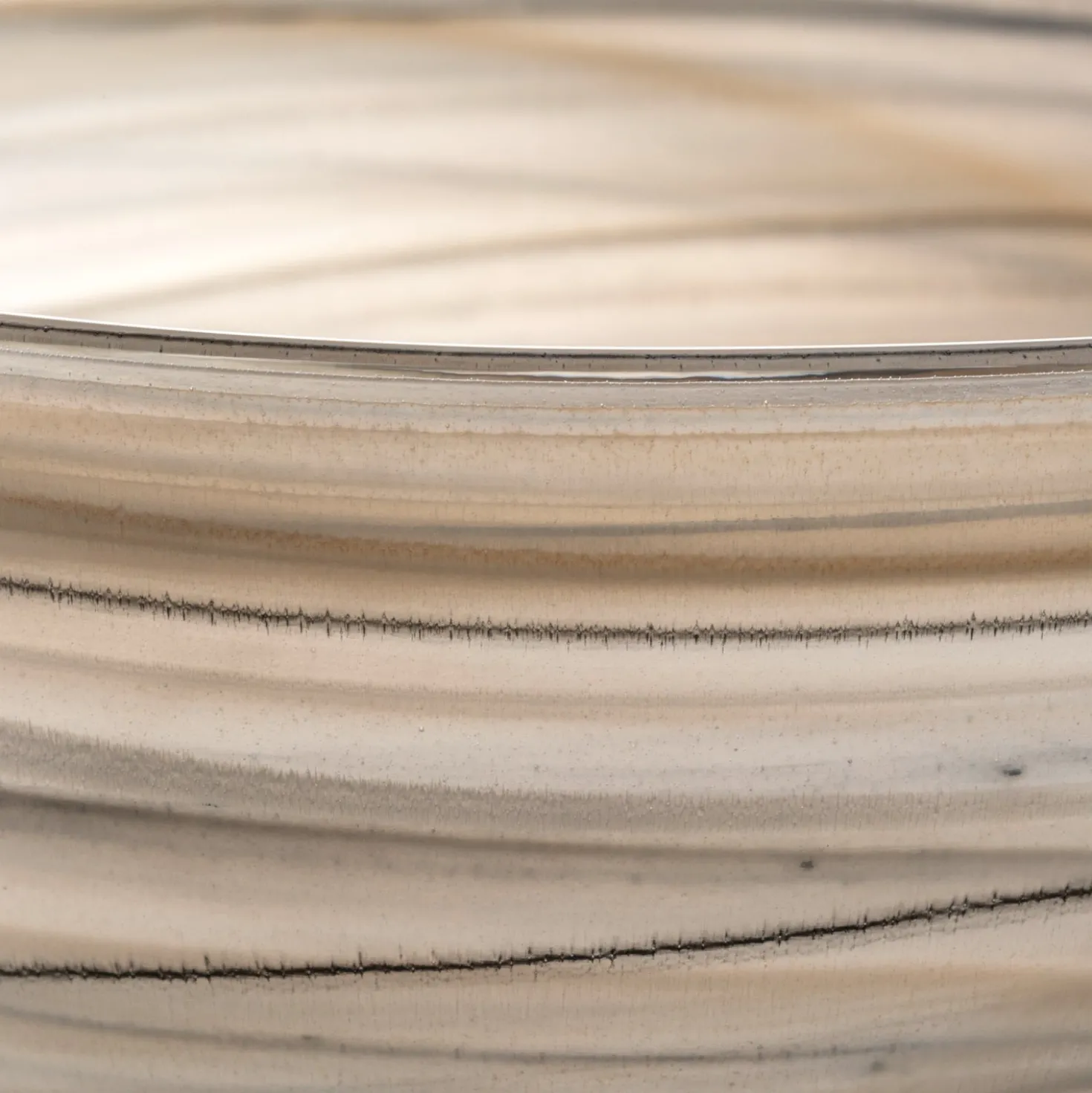 Schale ALABASTRO 14 cm beige/schwarz