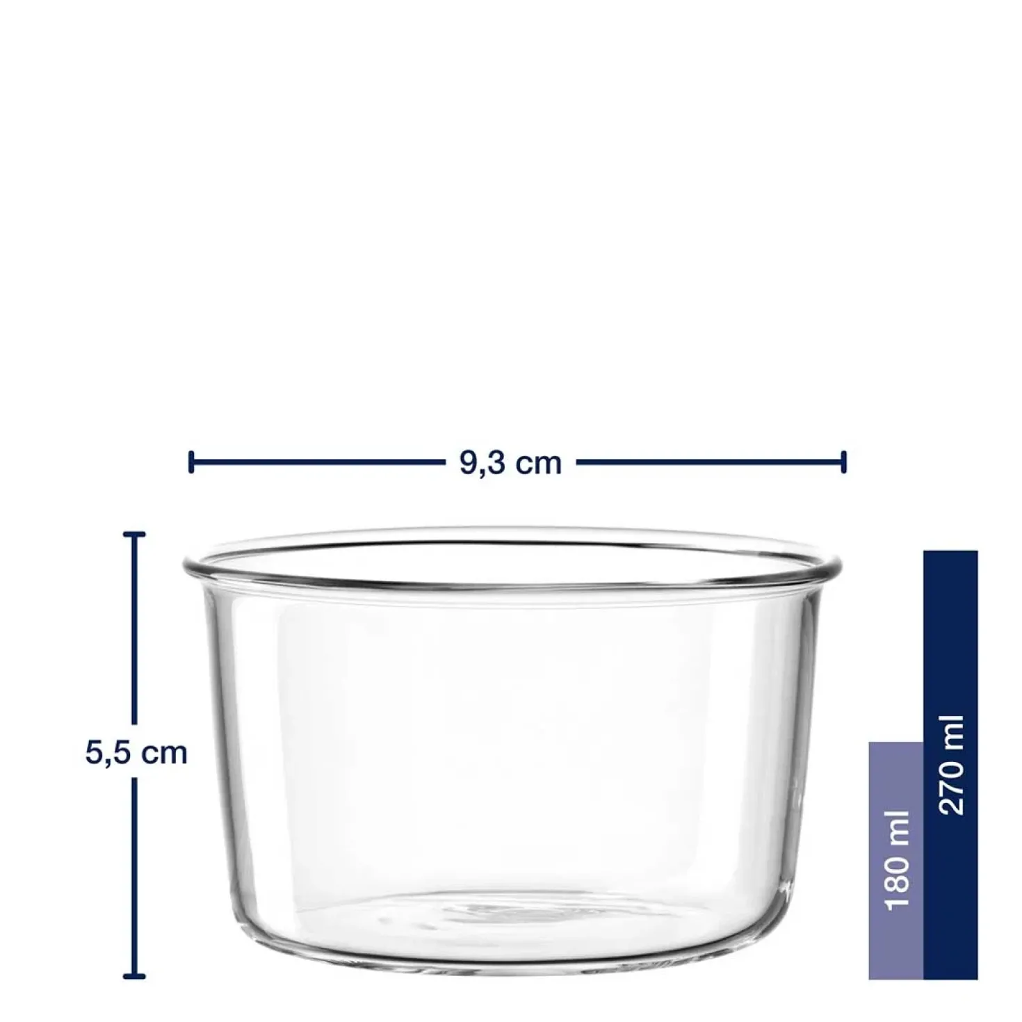 Schale VETRO 9 cm 2er-Set + 2 Eislöffel