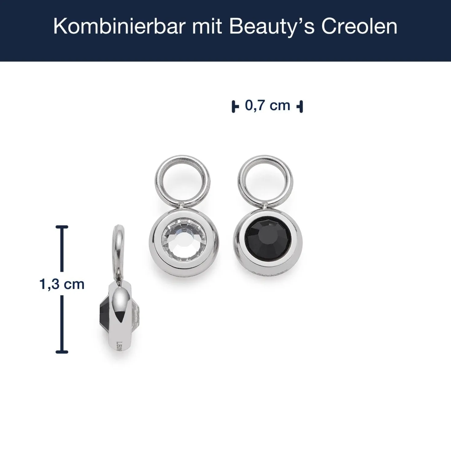Set/2 Anhänger BLACKY silber/schwarz Beauty's