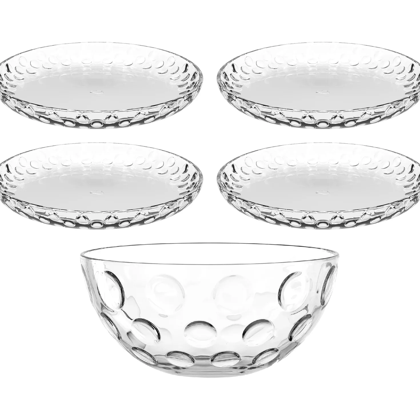 Set Schale/Teller CUCINA OPTIC 5-teilig